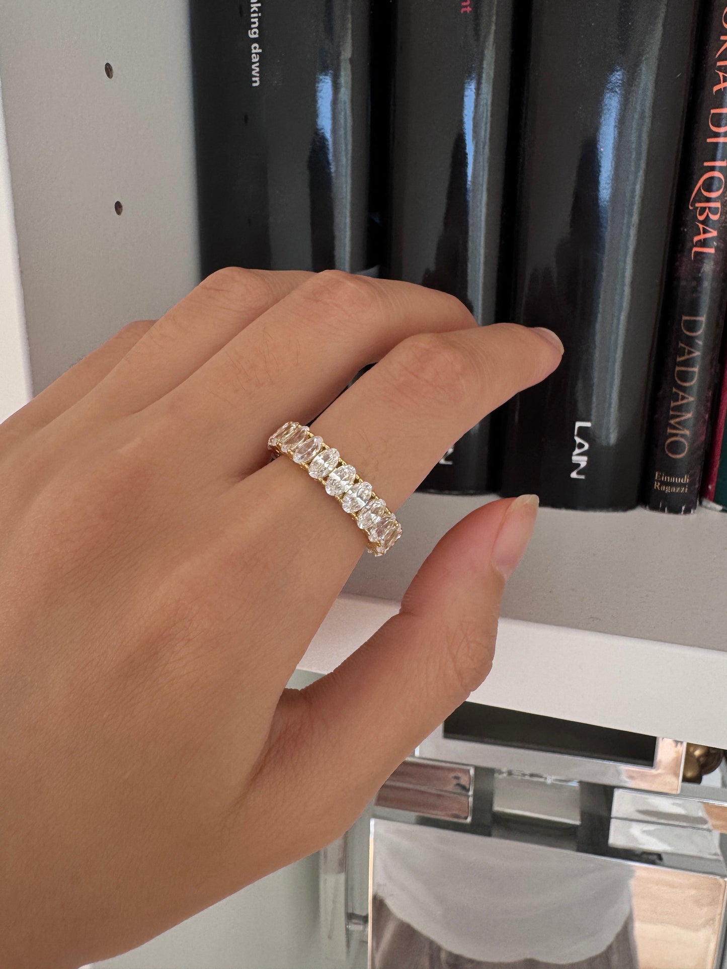 Anello Argento Eternity Oval