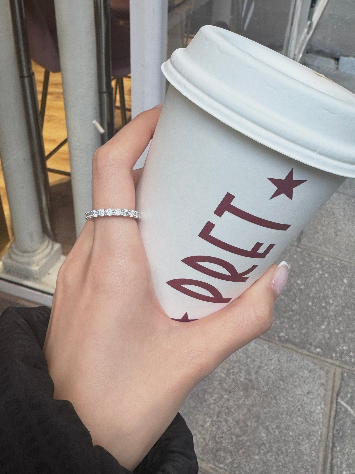 Anello Argento Eternity con Zirconi 3mm