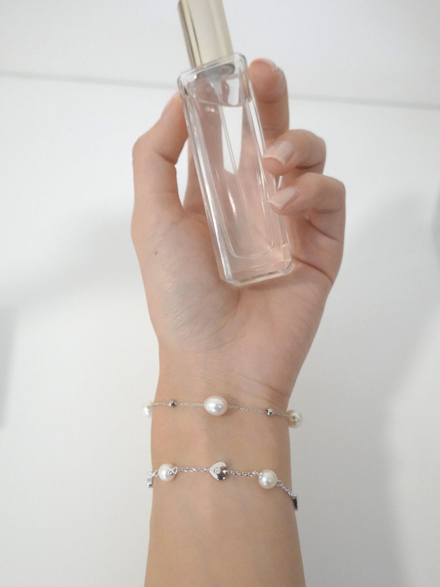 Bracelet Silver Pearls Romance