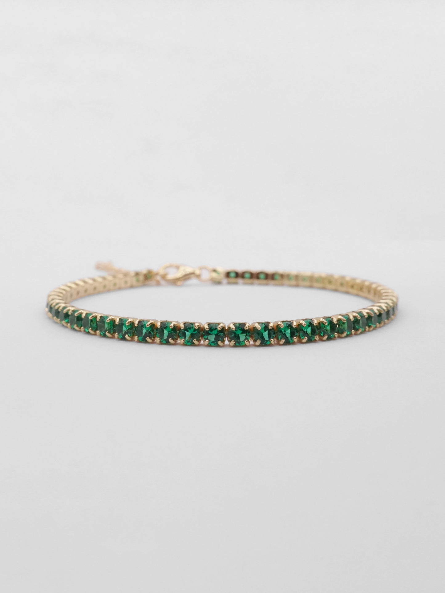 Bracciale Tennis 3mm Argento Placcato Oro