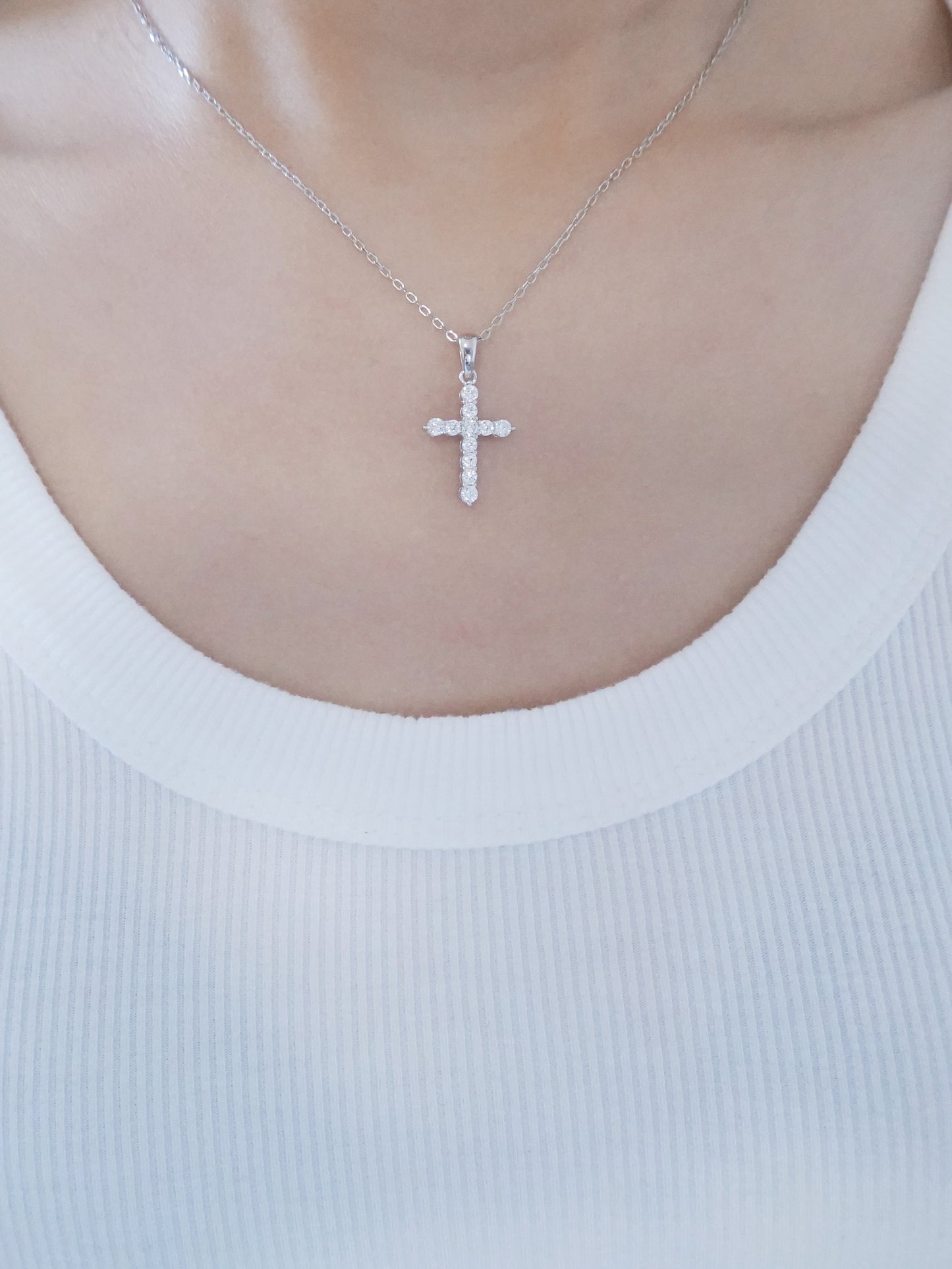 Fancy Cross Silver Necklace