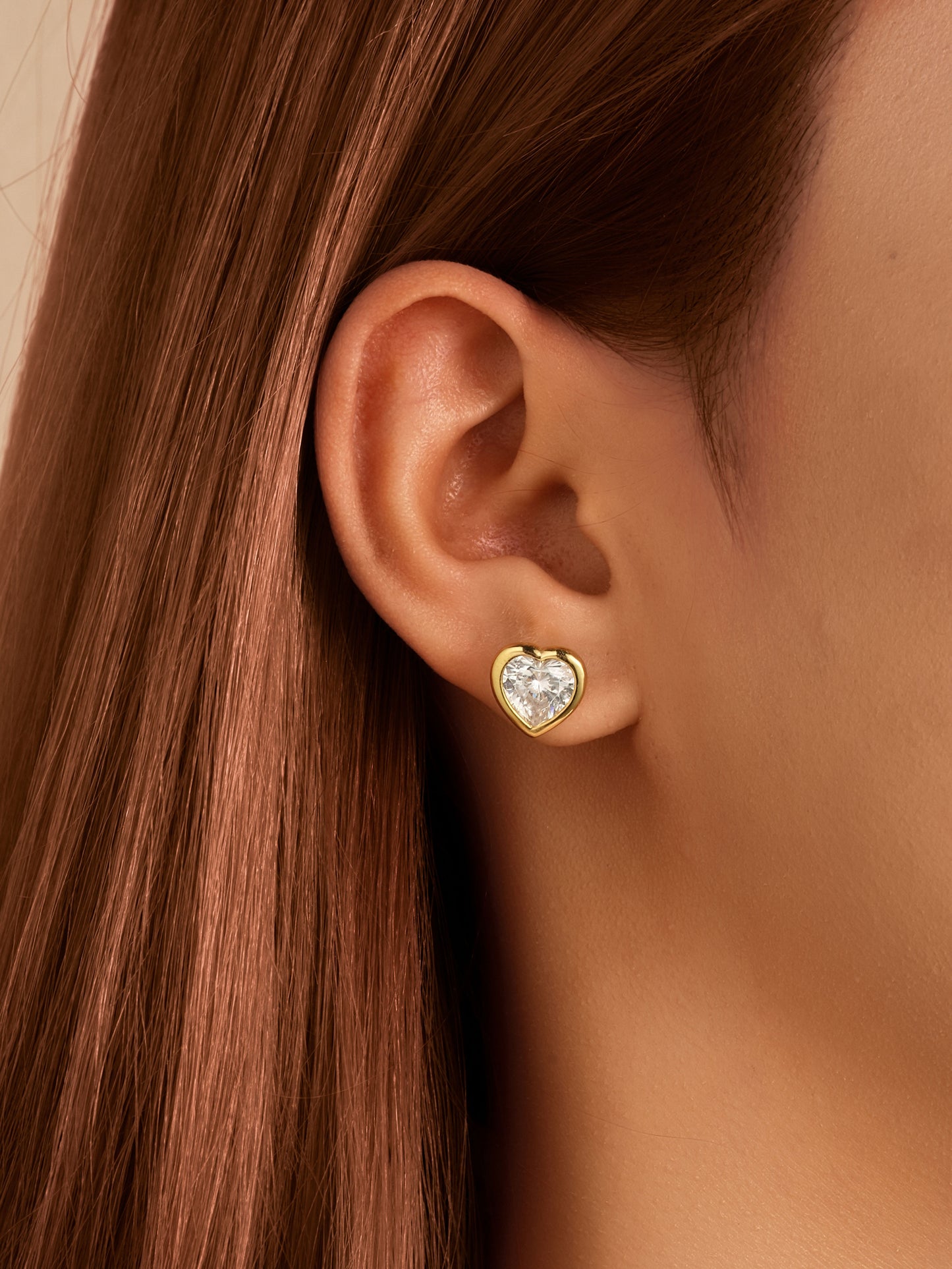 Heart Bezel Earrings