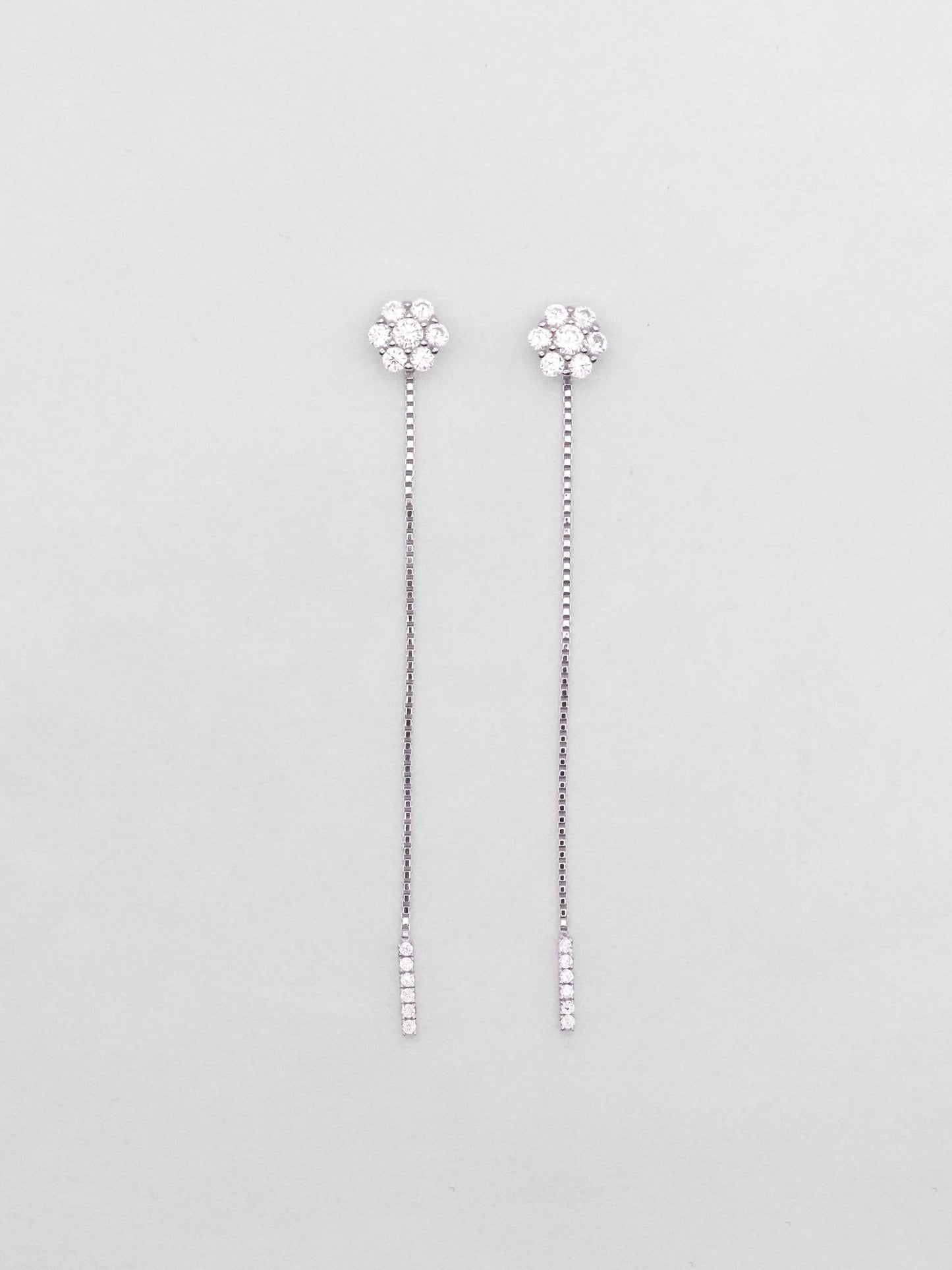 Flower Point Light Earrings with Removable Pendant