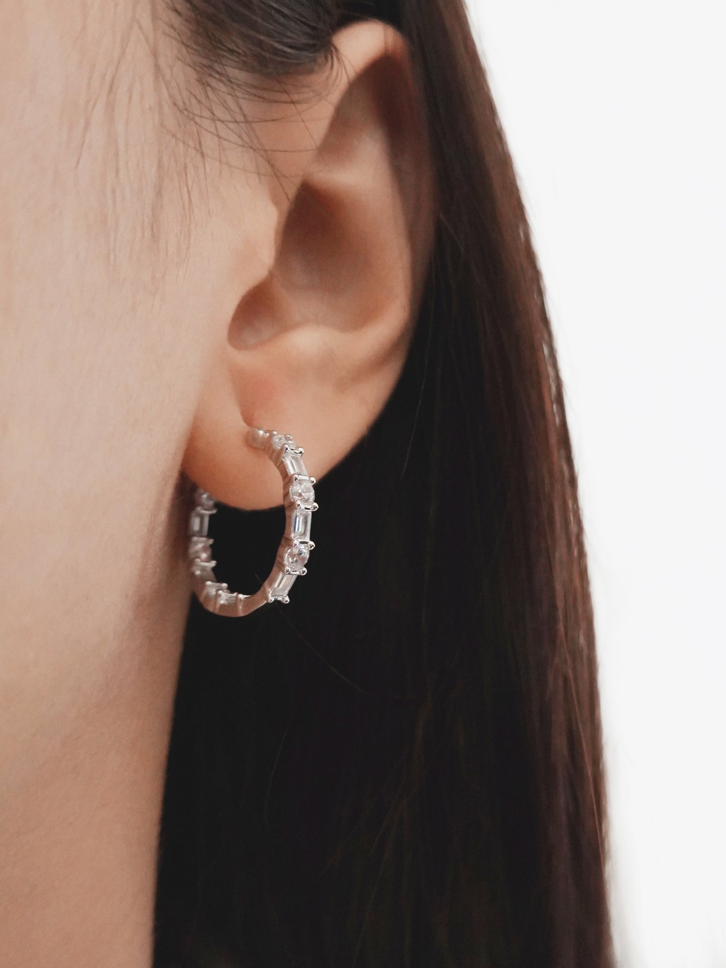 Claire Silver Hoop Earrings