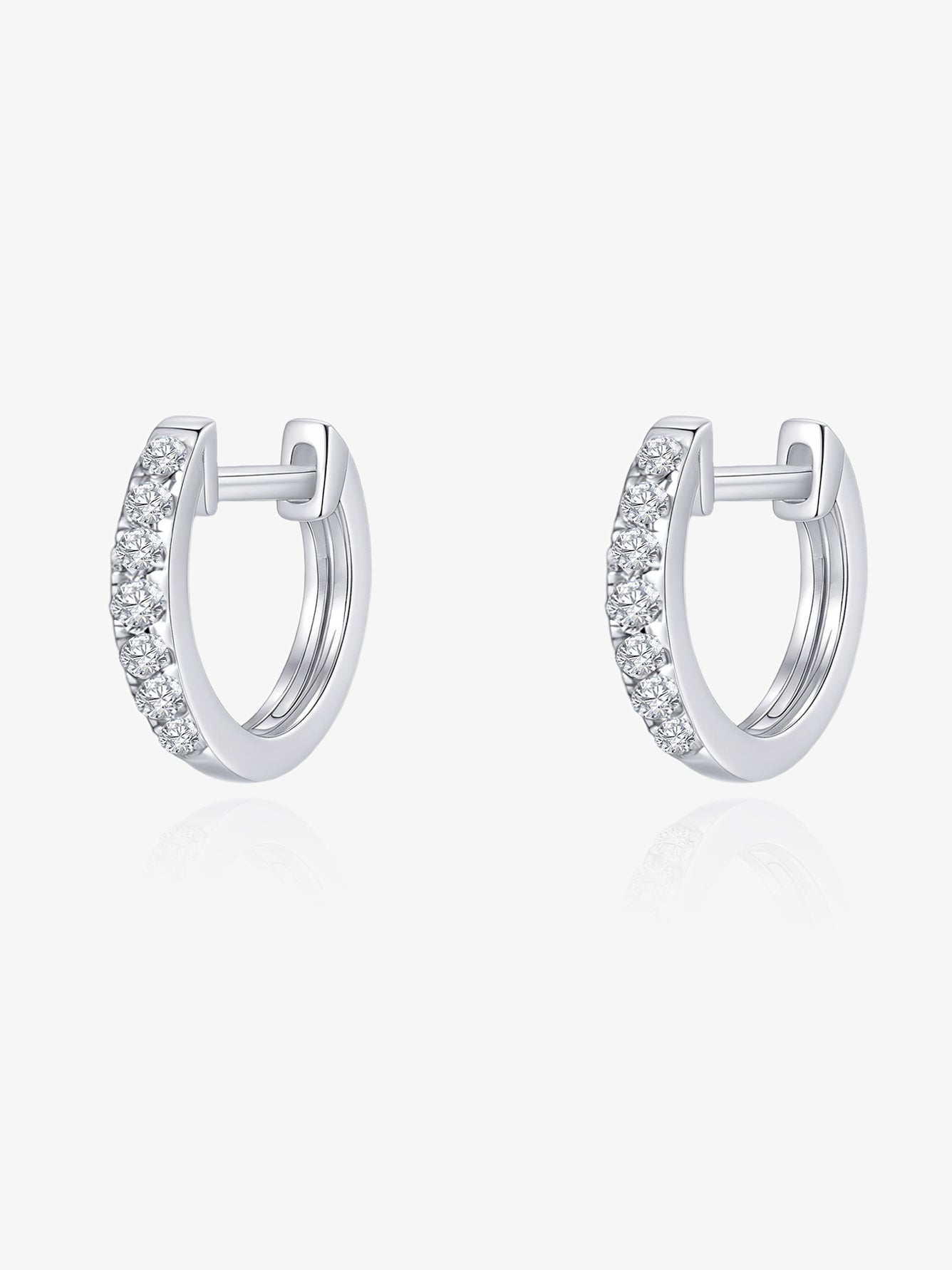 Coppia di Orecchini a Cerchio Celeste in argento 925 rodiato - Les Folies