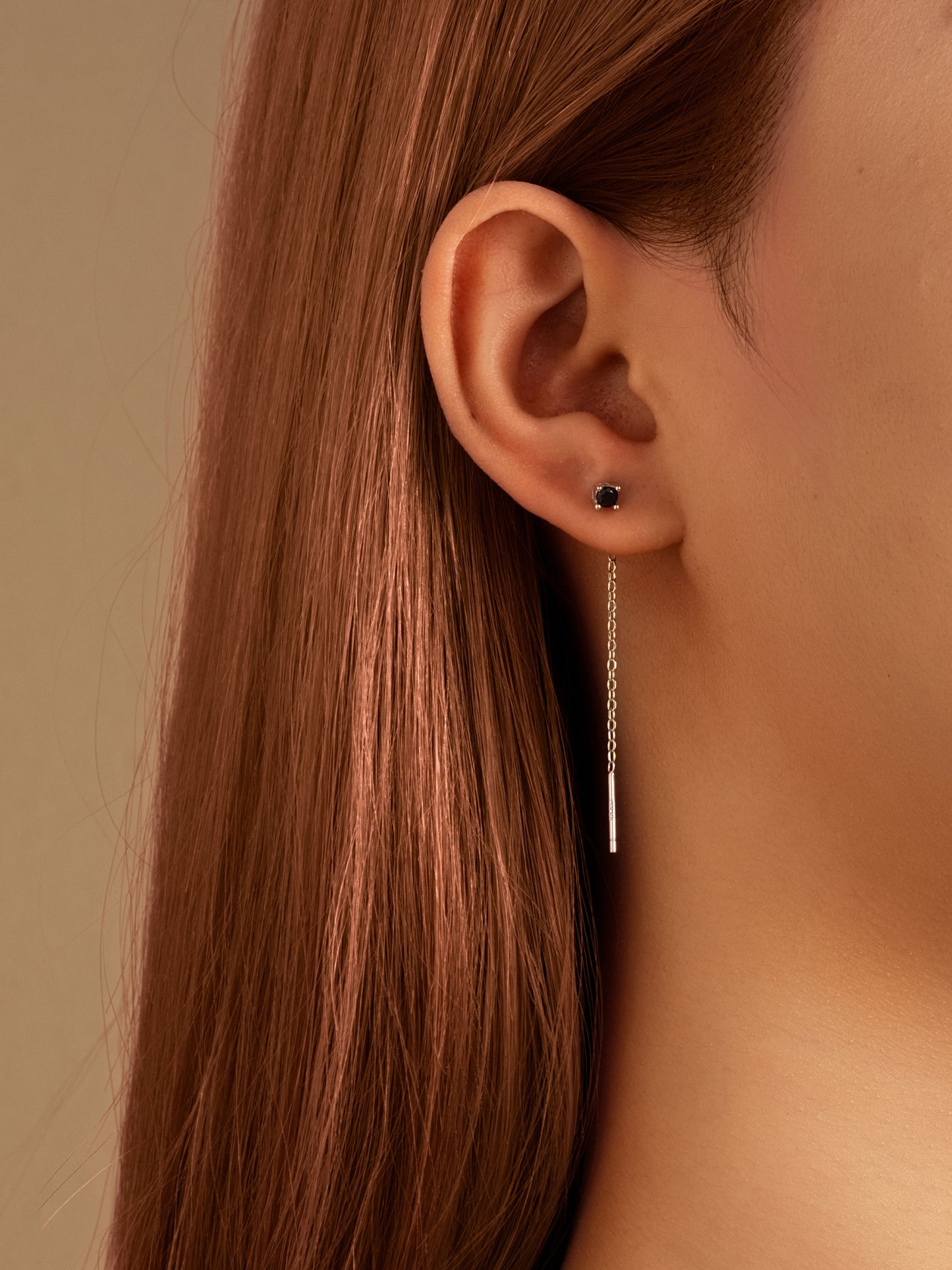 3mm Silver Point Light Up and Down Earring