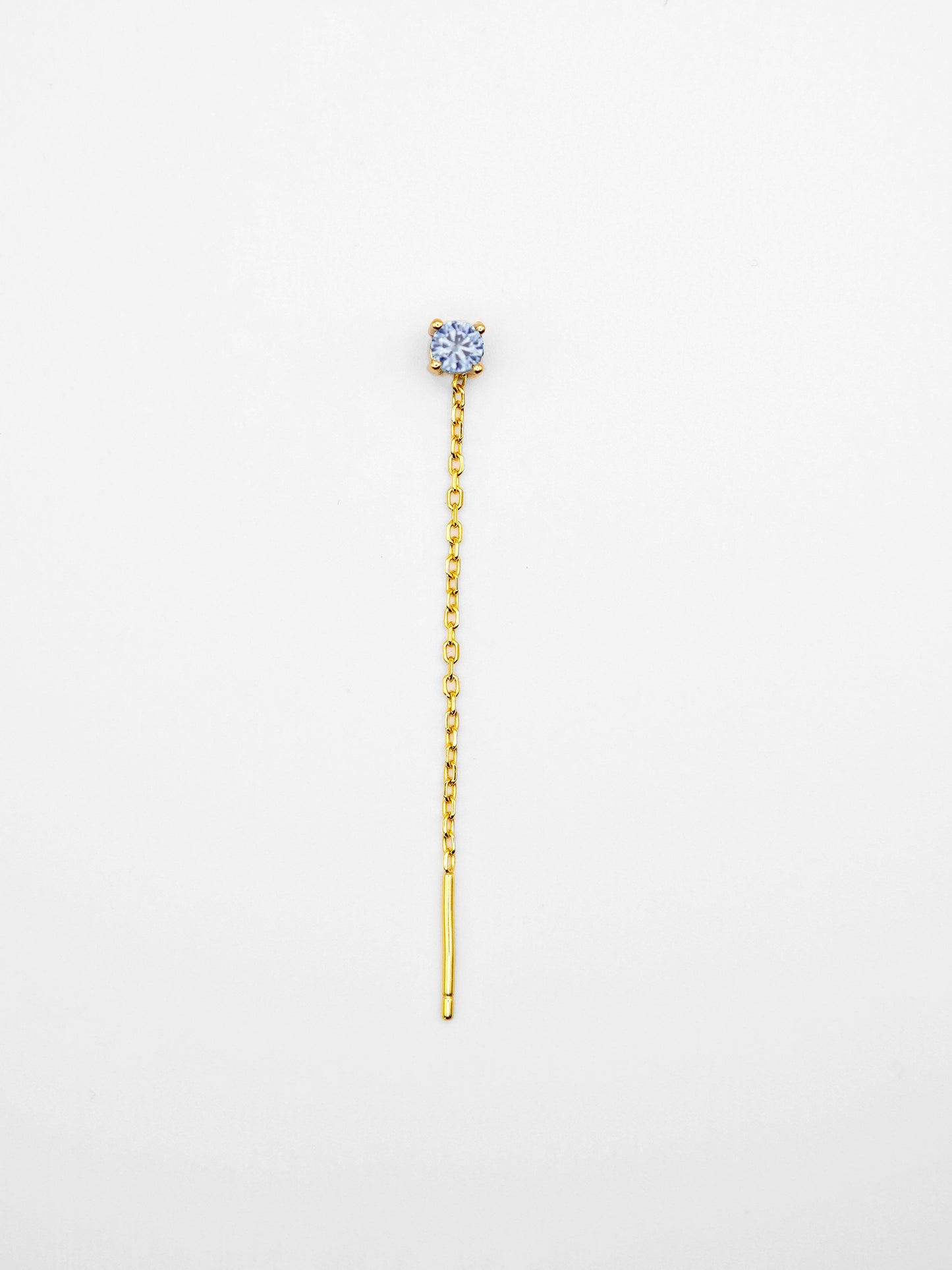 Bling Chain Earring Silver Gold-plated