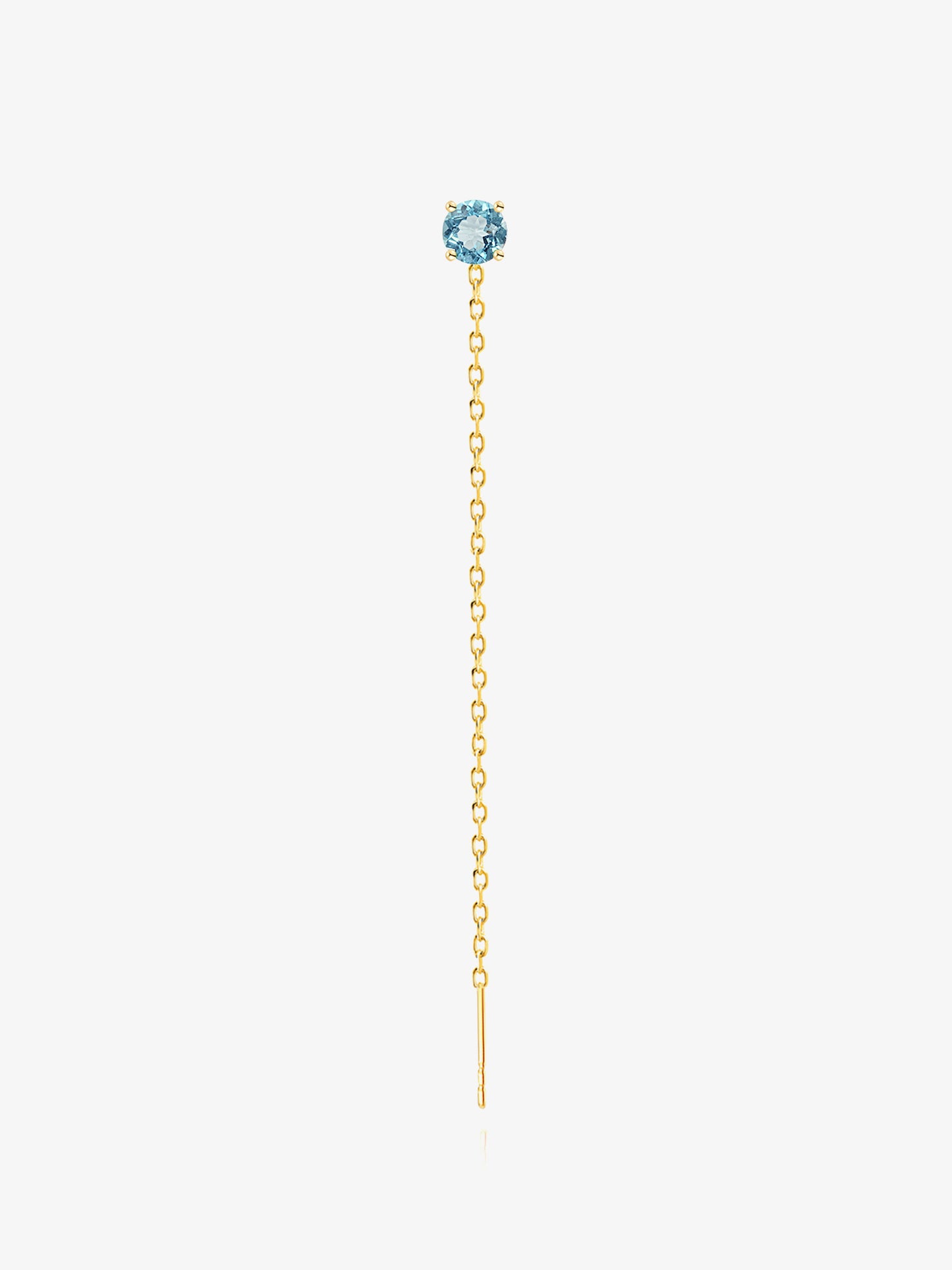 Orecchino Saliscendi Argento Punto Luce 4mm - Placcato Oro