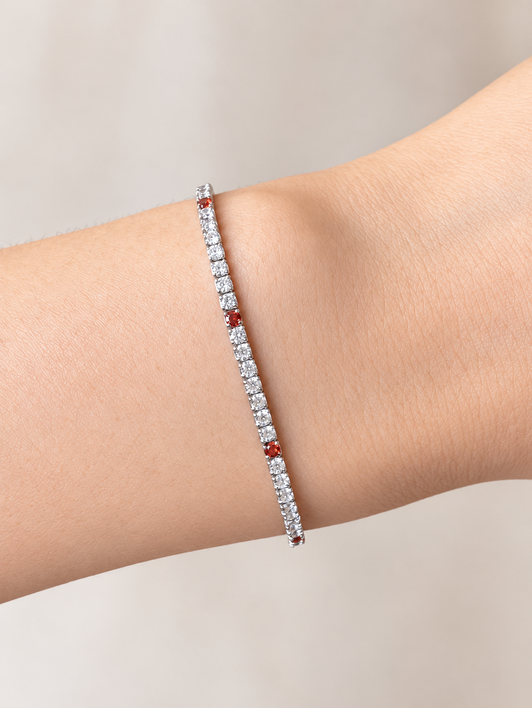 Bracciale Tennis 2 mm in Argento 925 con Zirconi