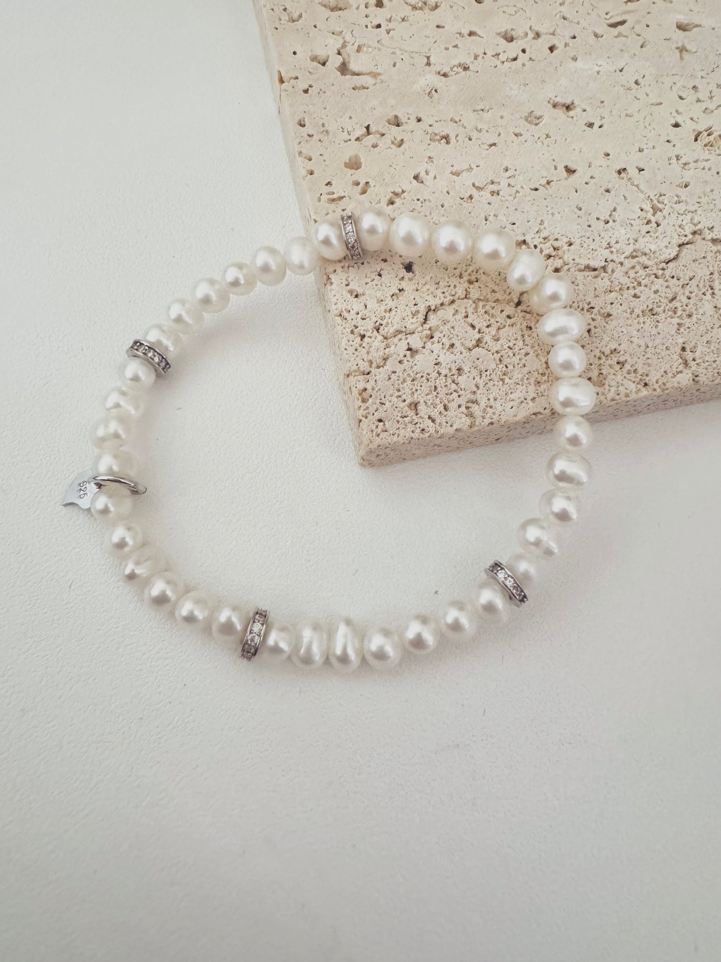 Bracciale Elastico Perla Vera