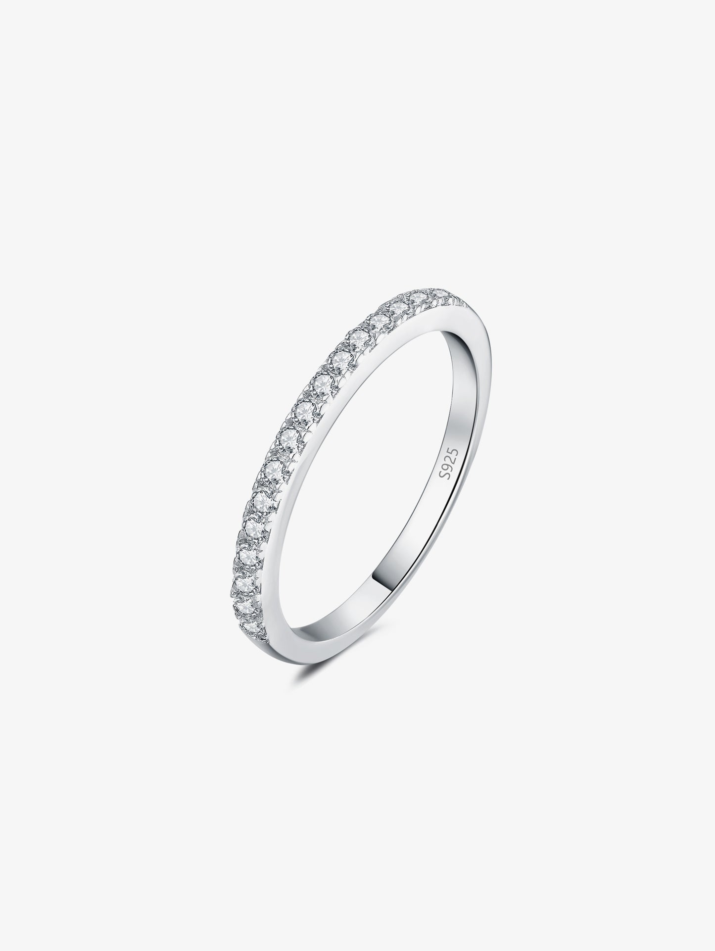 Anello Argento Semi-Eternity