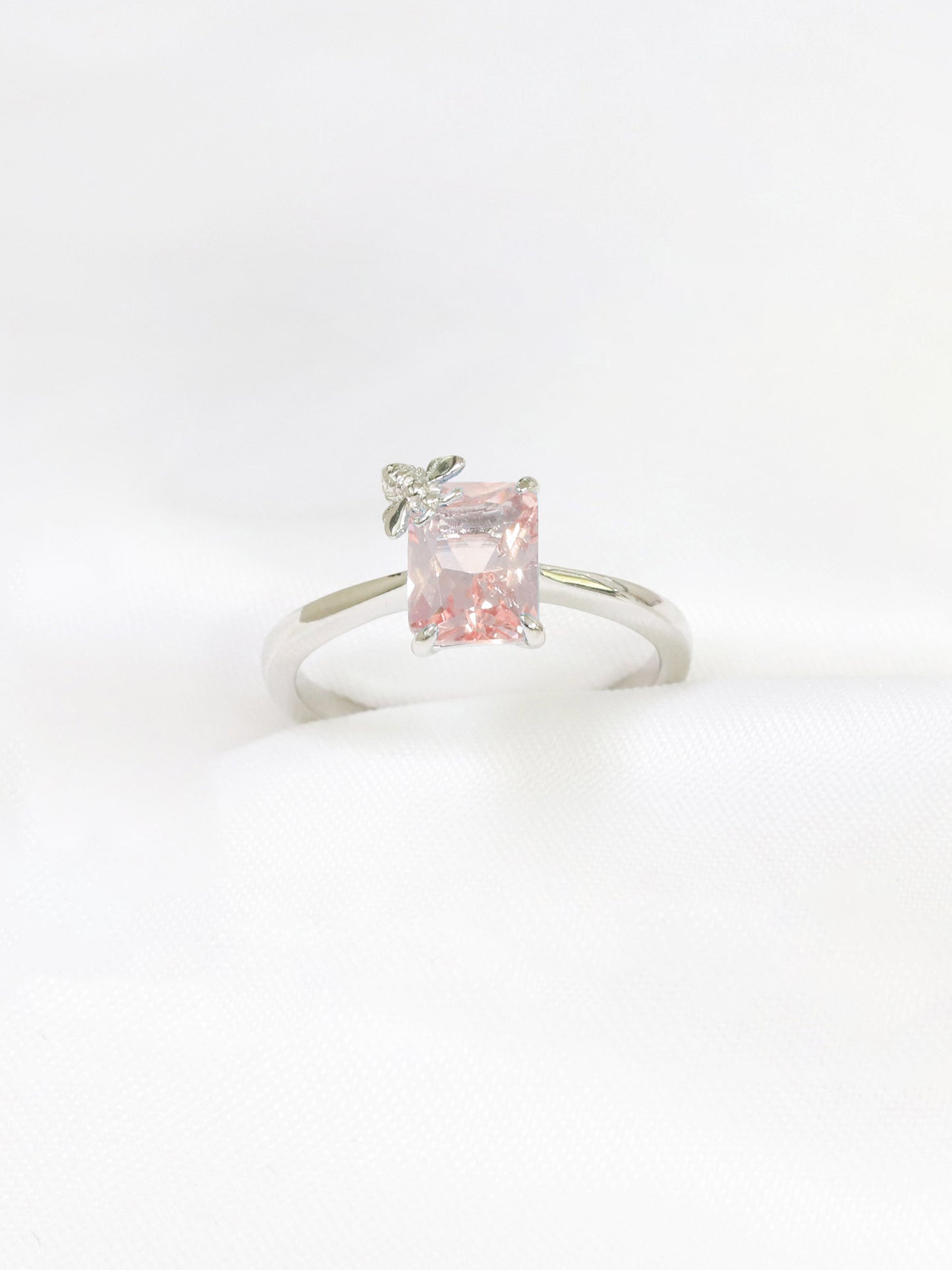 Anello Argento Morganite Ape