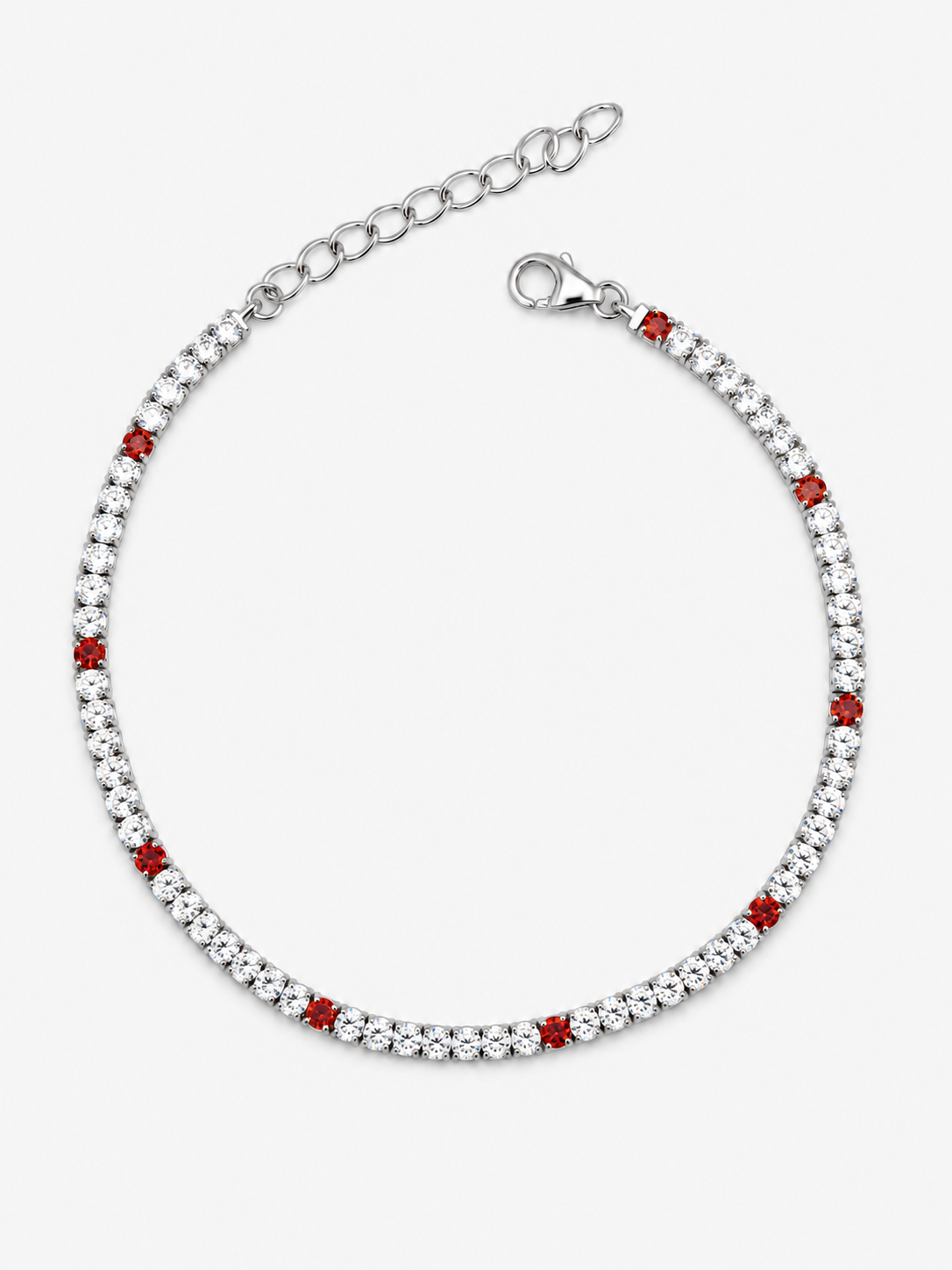 Bracciale Tennis 2 mm in Argento 925 con Zirconi