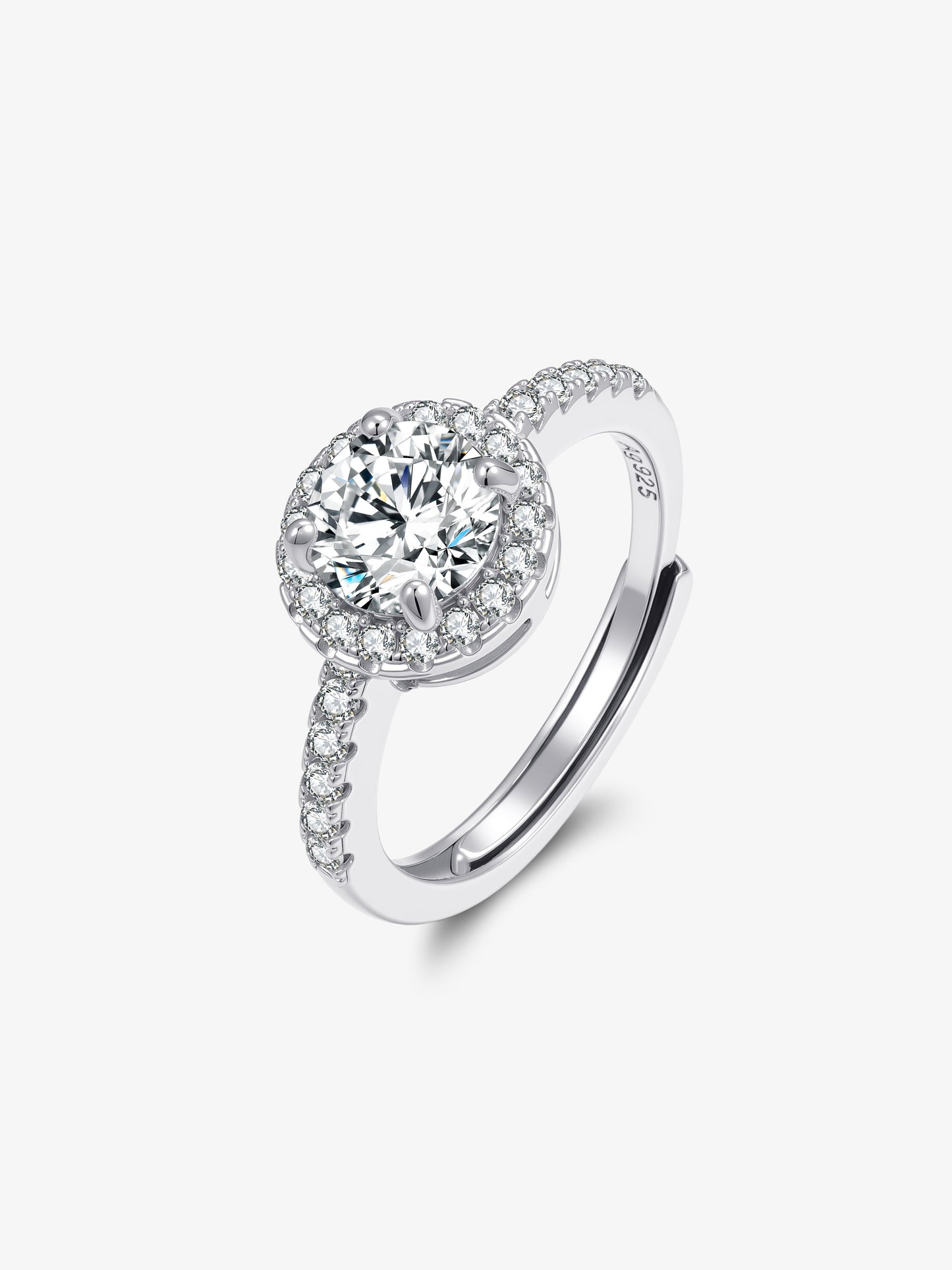 Shine Solitaire Adjustable Ring