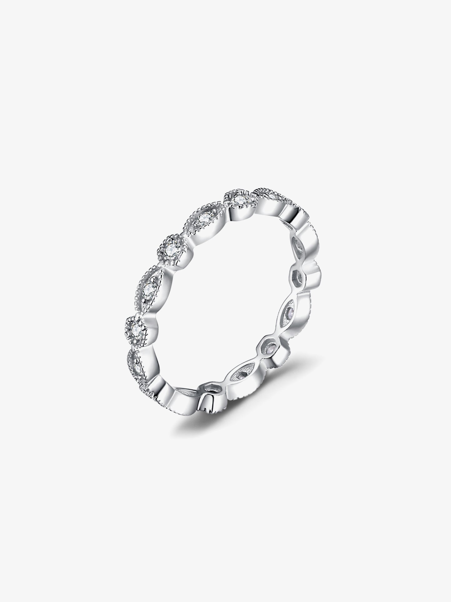 Anello Argento Eternity Marquise