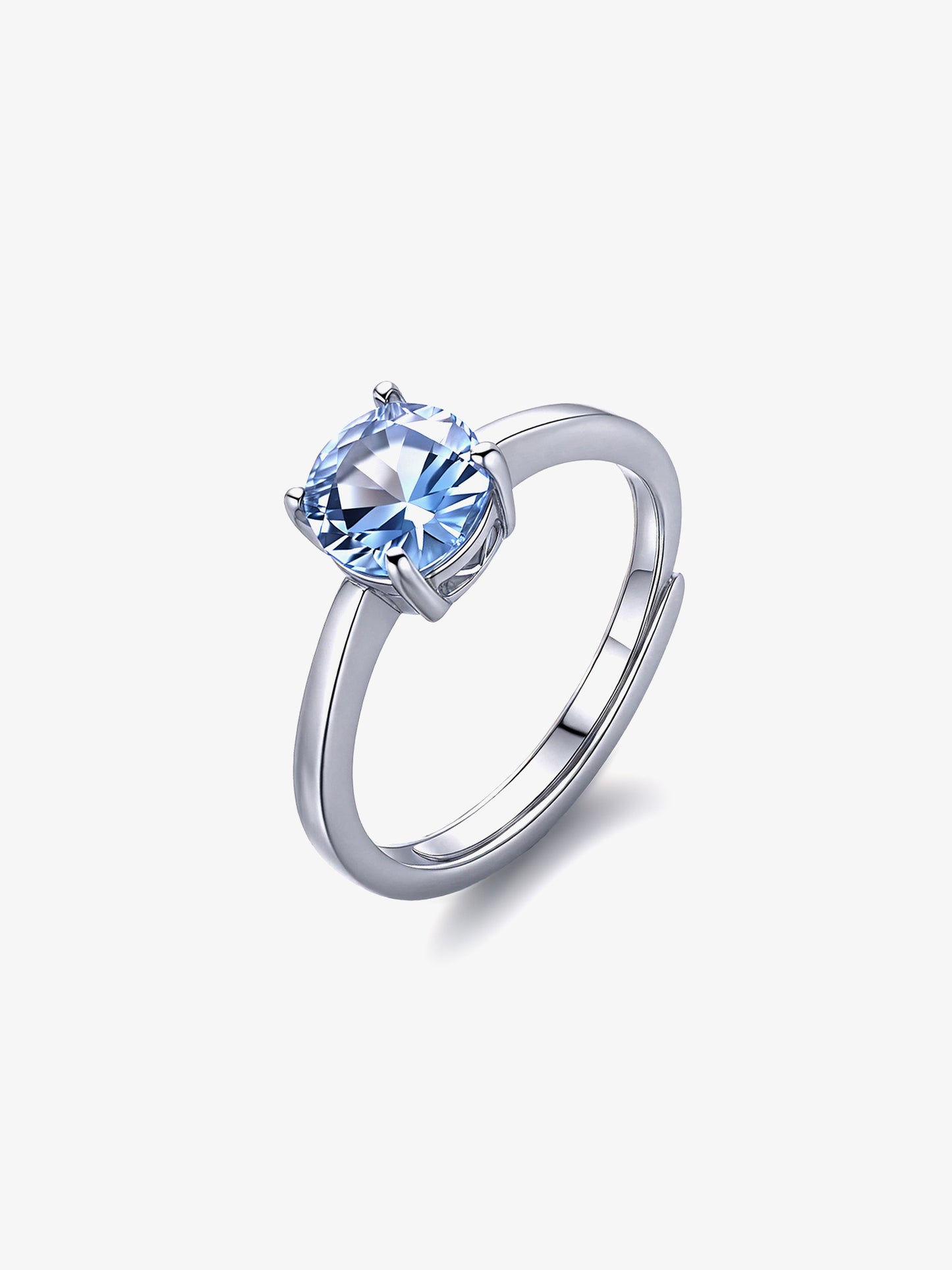 Anello Regolabile Solitario Acquamarina