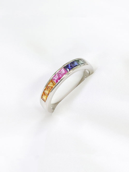 Anello Argento Arcobaleno