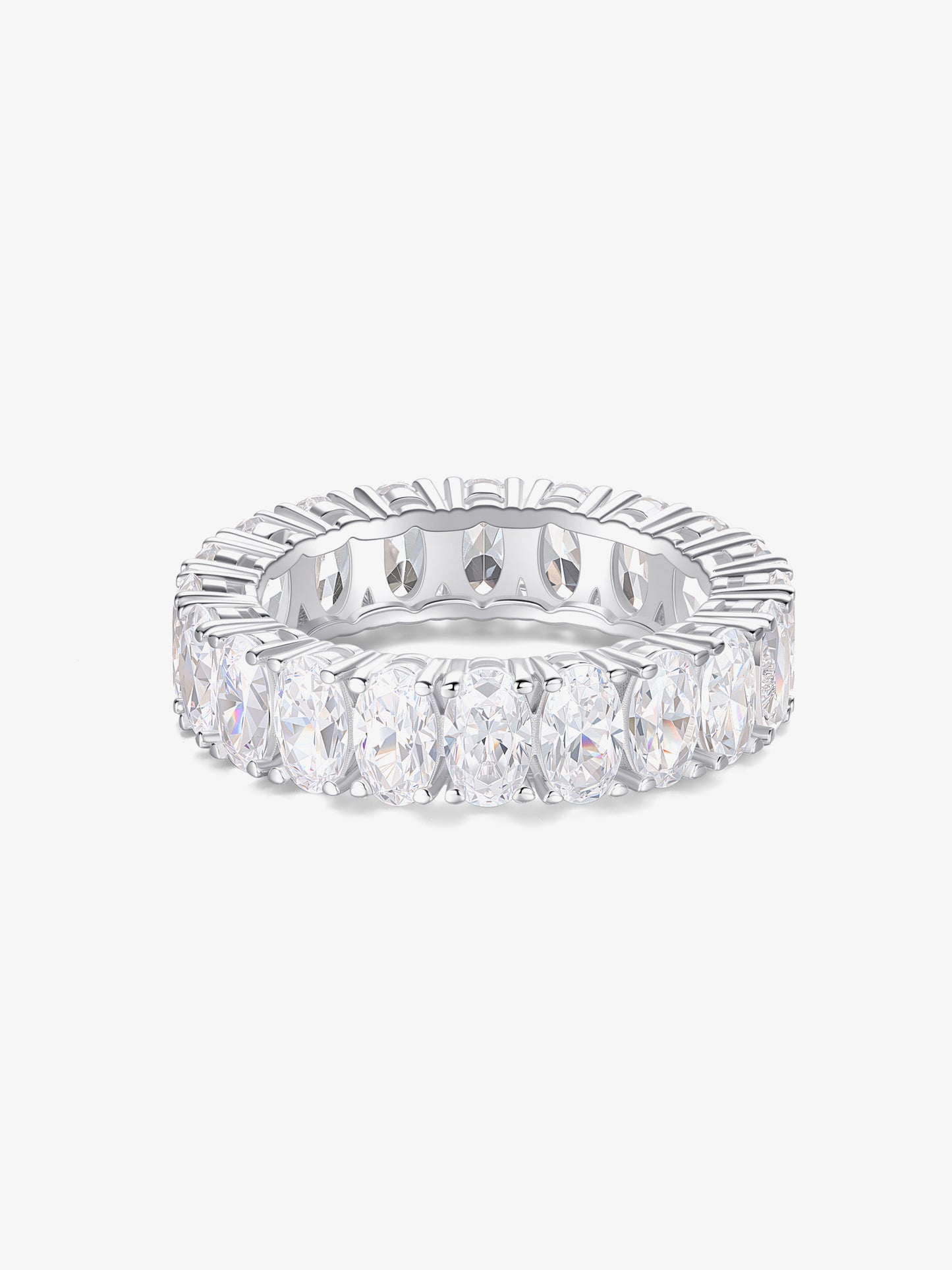 Anello Argento Eternity Oval
