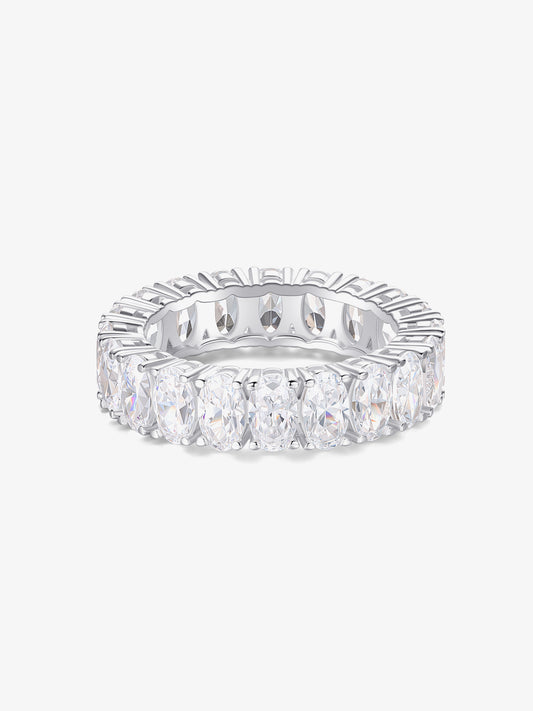 Anello Argento Eternity Oval