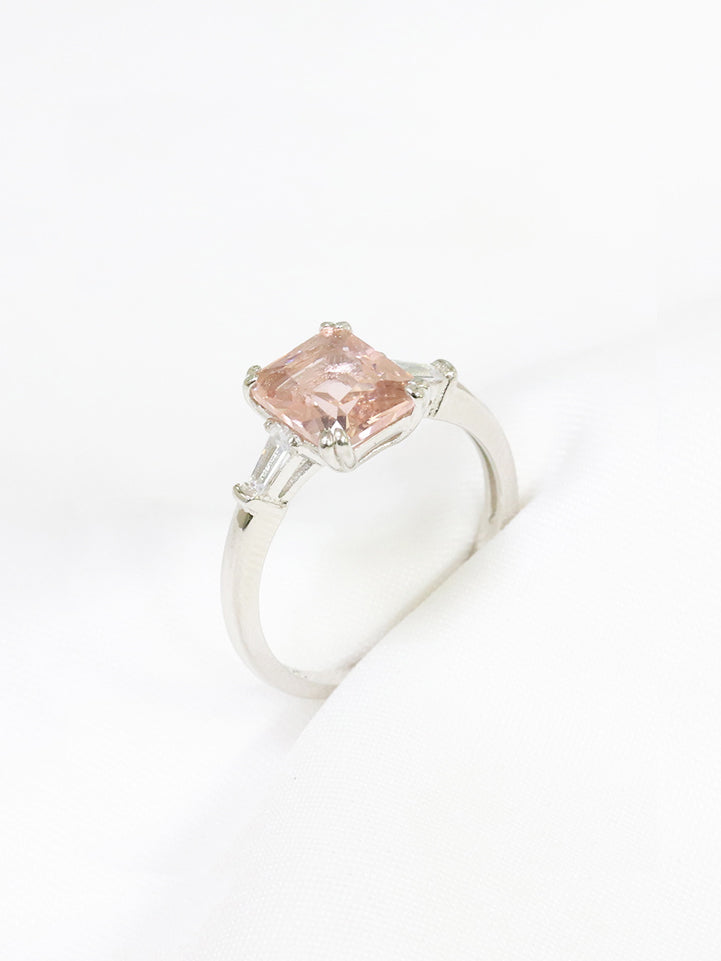 Anello Argento Morganite