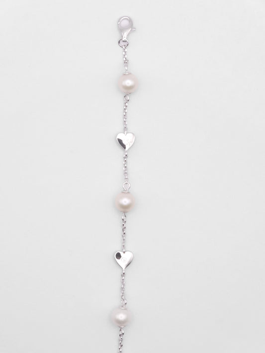 Bracciale Argento Perle Love