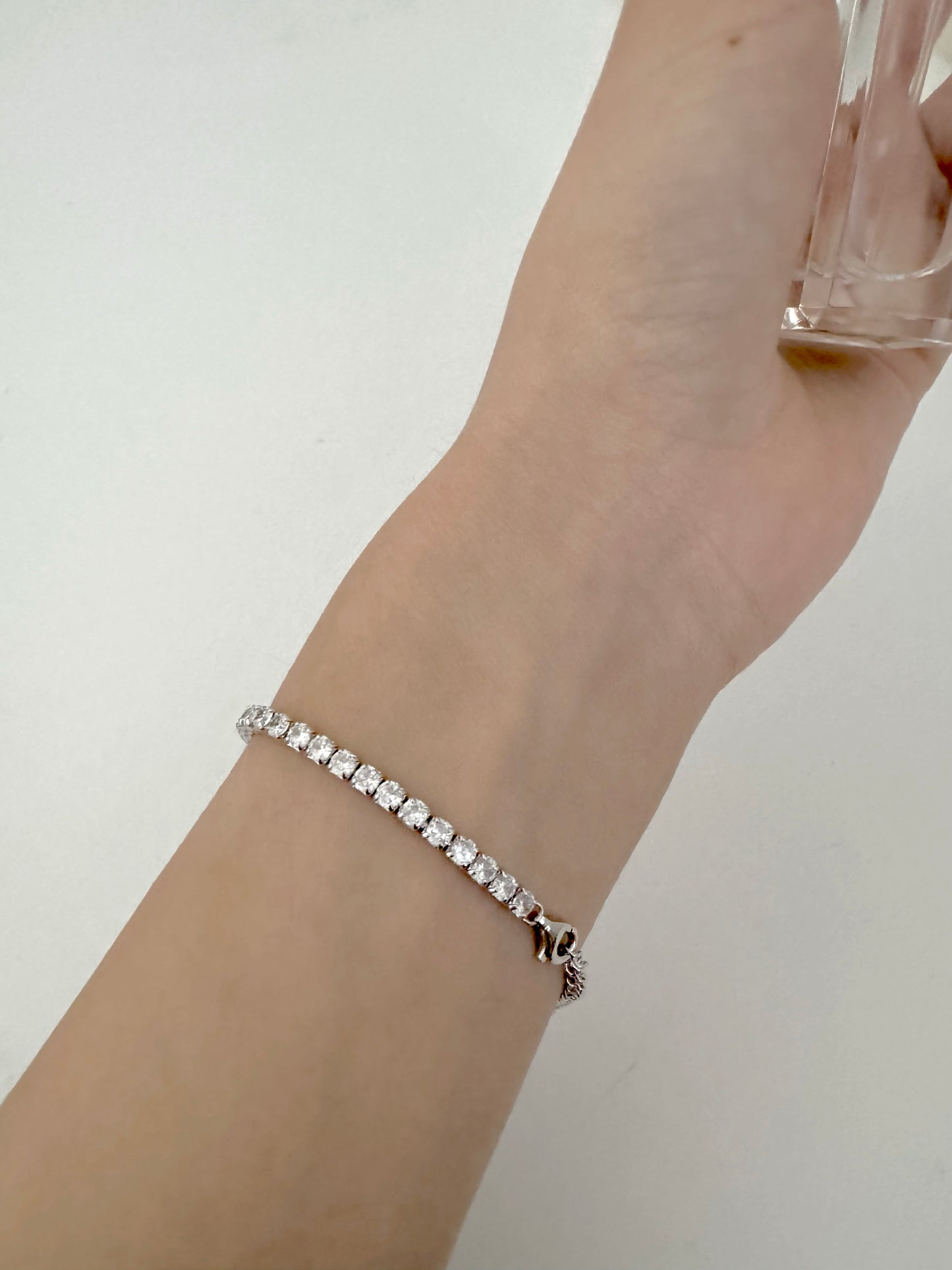 Bracciale Tennis 3mm Argento Romantic Bianco