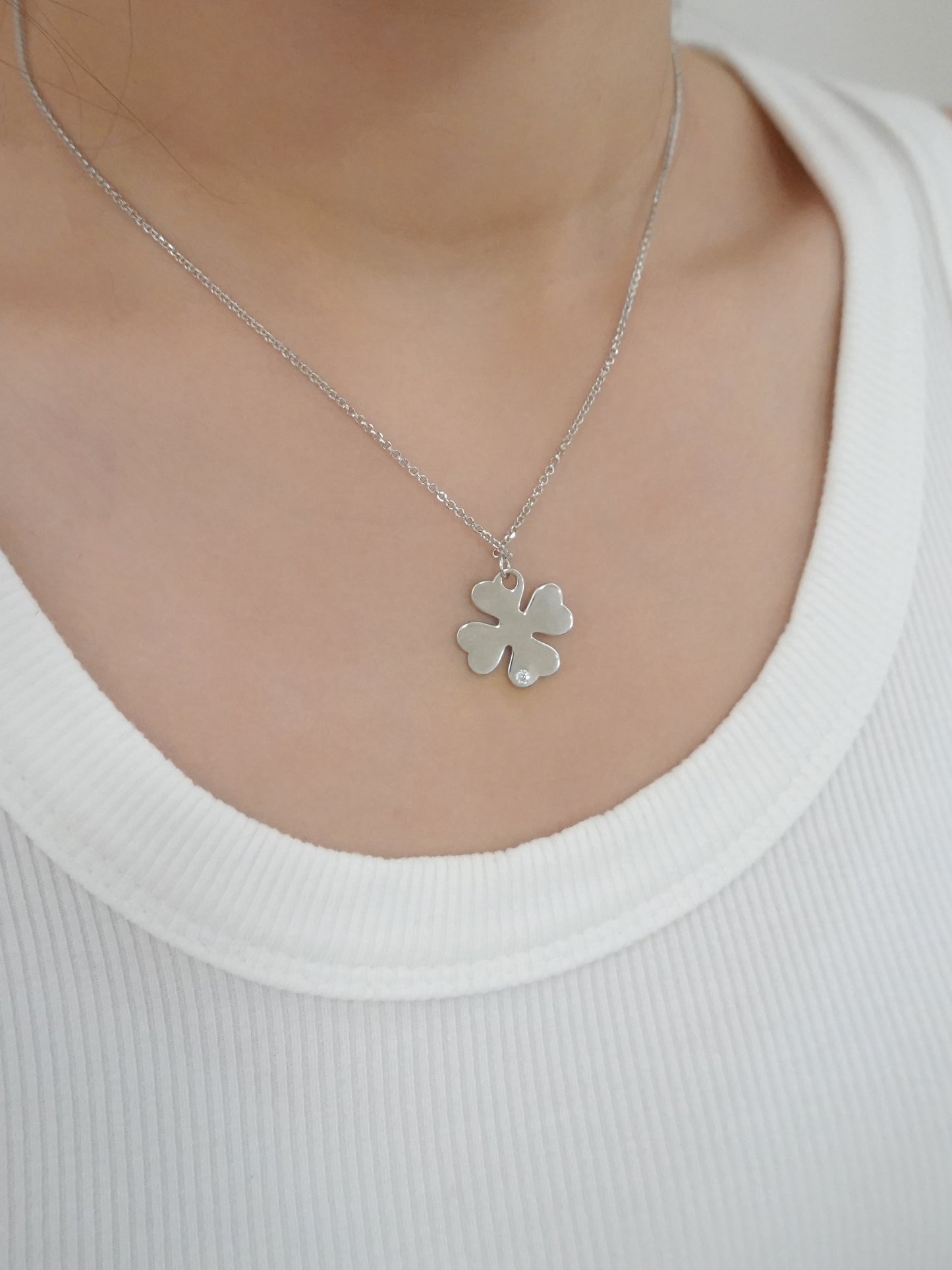 Collana Argento Quadrifoglio