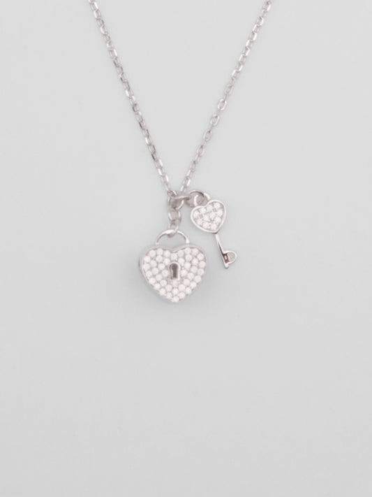 Collana Argento Cuore con Chiavi