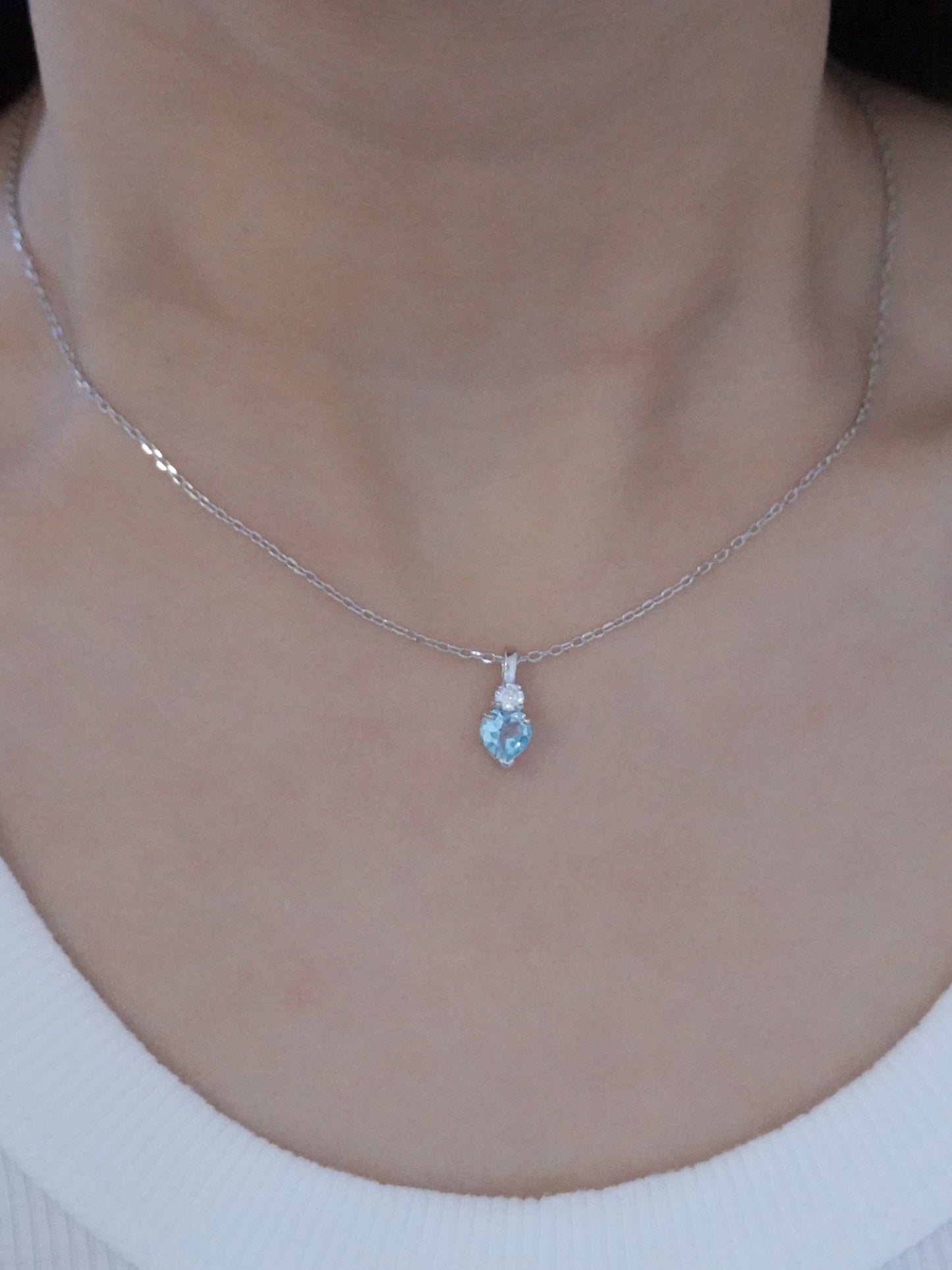 Collana Argento Cuore di Luce-Topazio