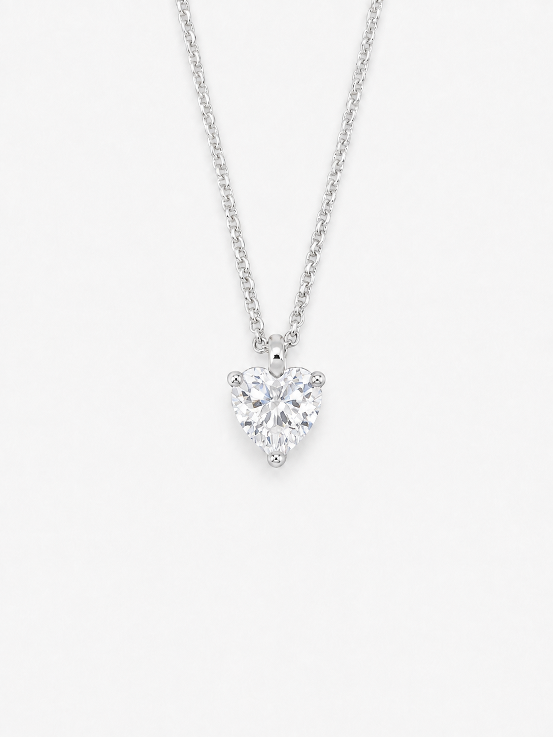 Collana Cuore Light da donna in argento 925 rodiato
