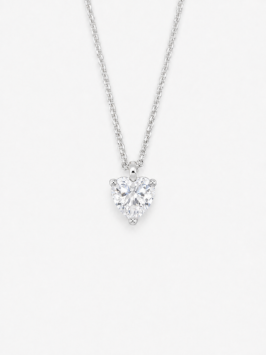 Collana Cuore Light da donna in argento 925 rodiato