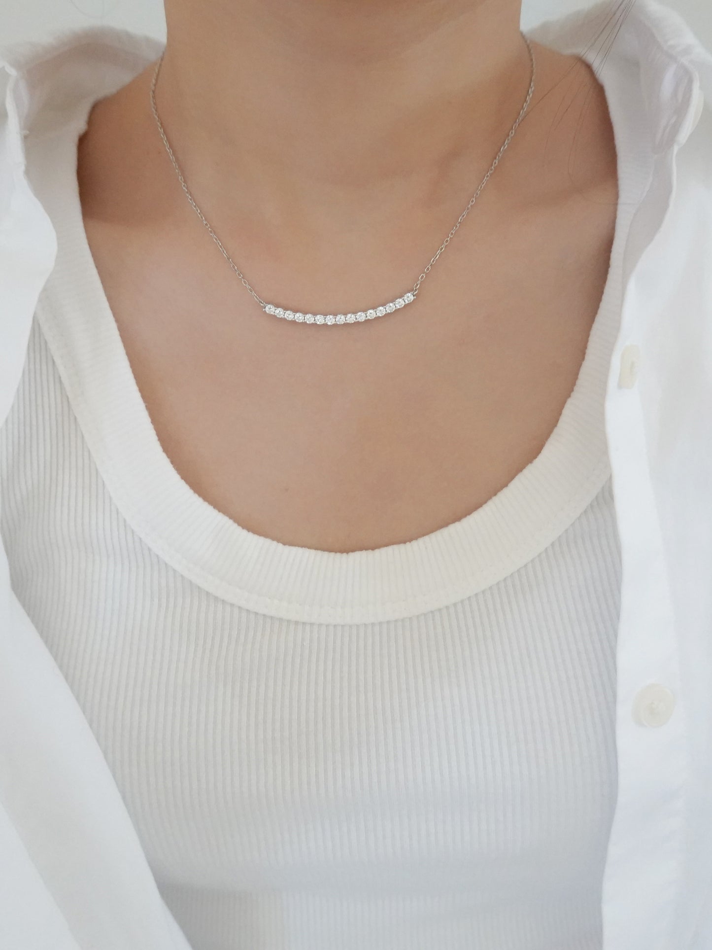 Collana Argento Smile con Zirconi Bianchi