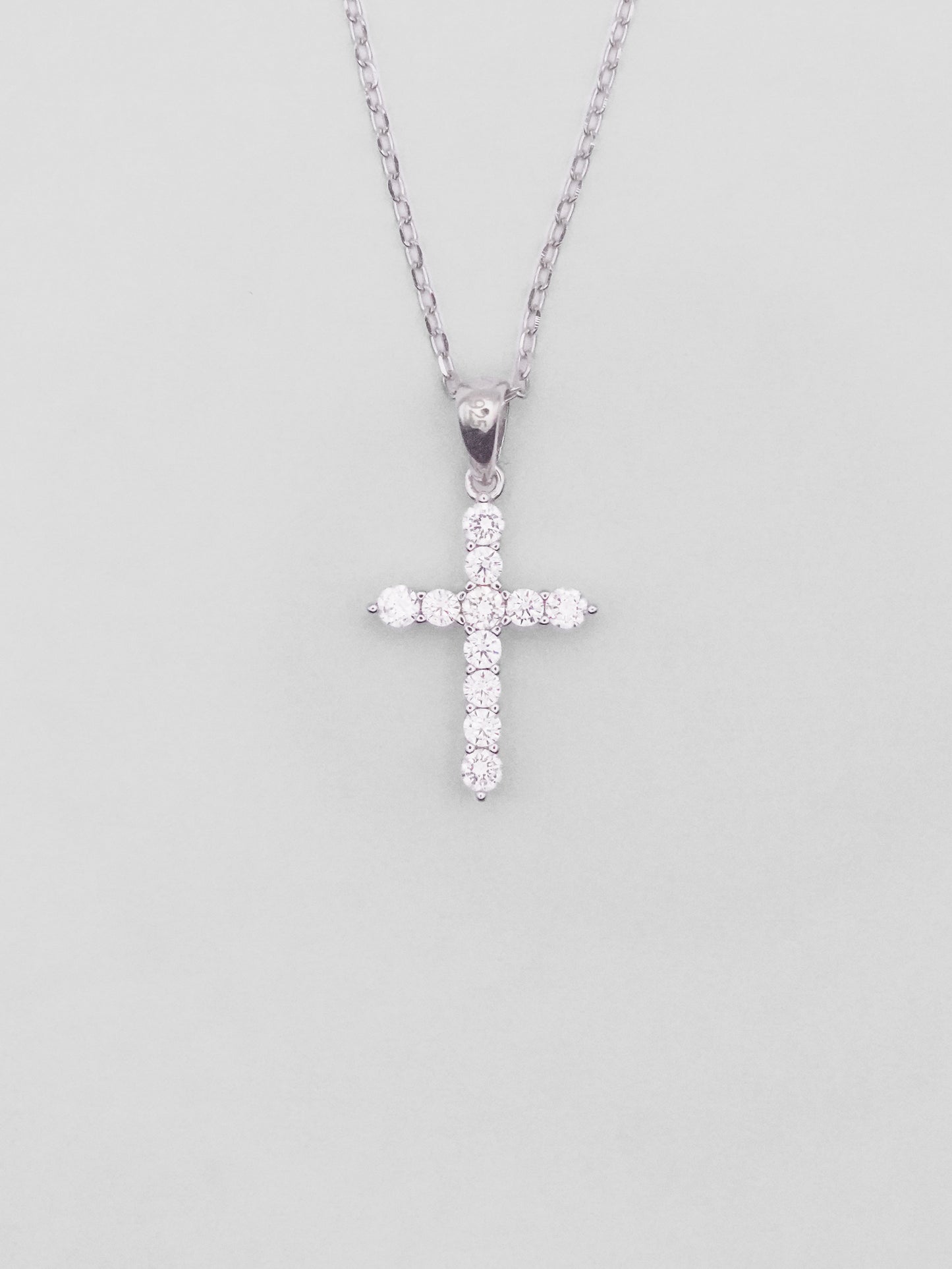 Collana Argento Croce Fancy