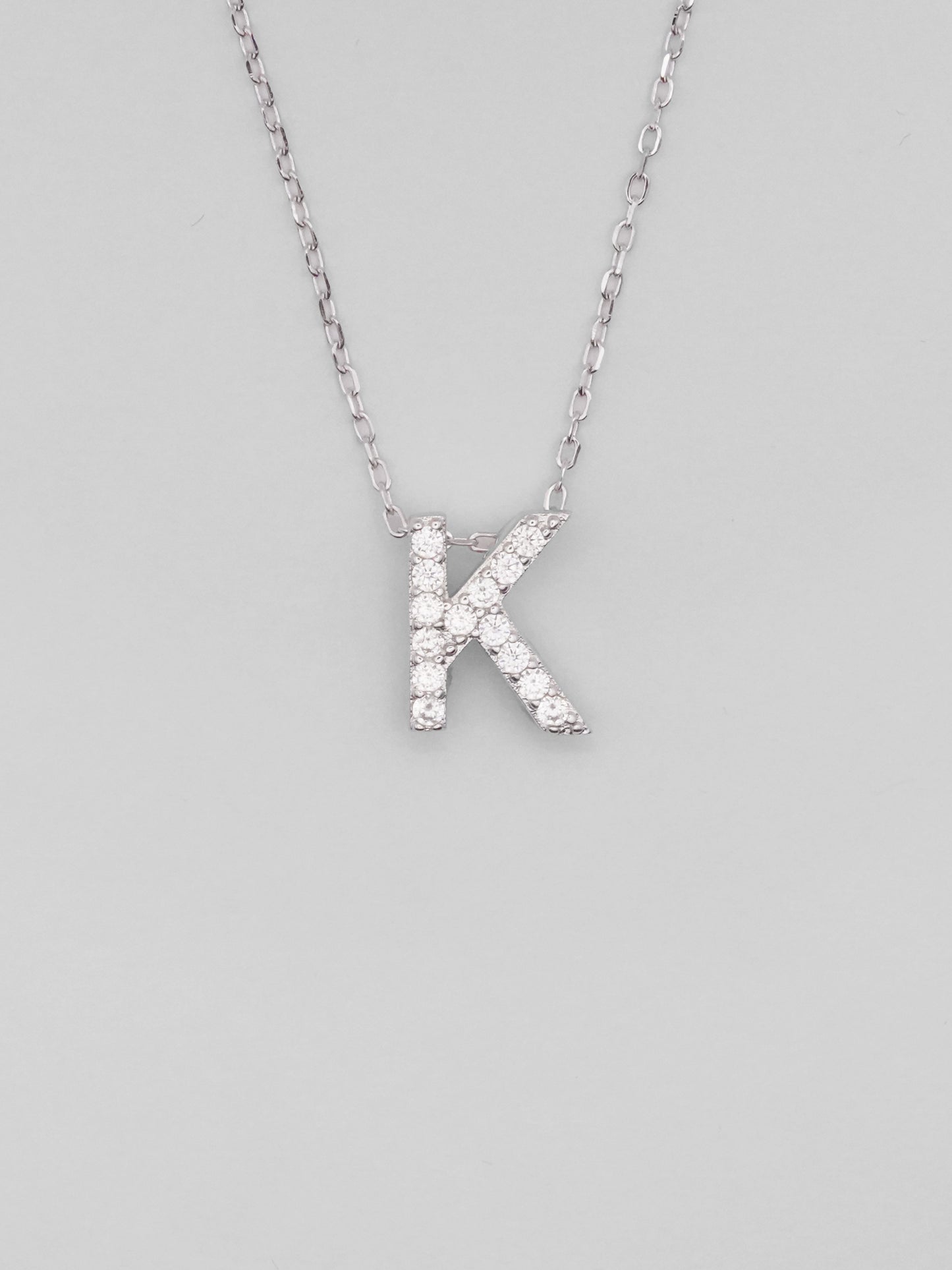 Collana Argento Lettera Zirconata