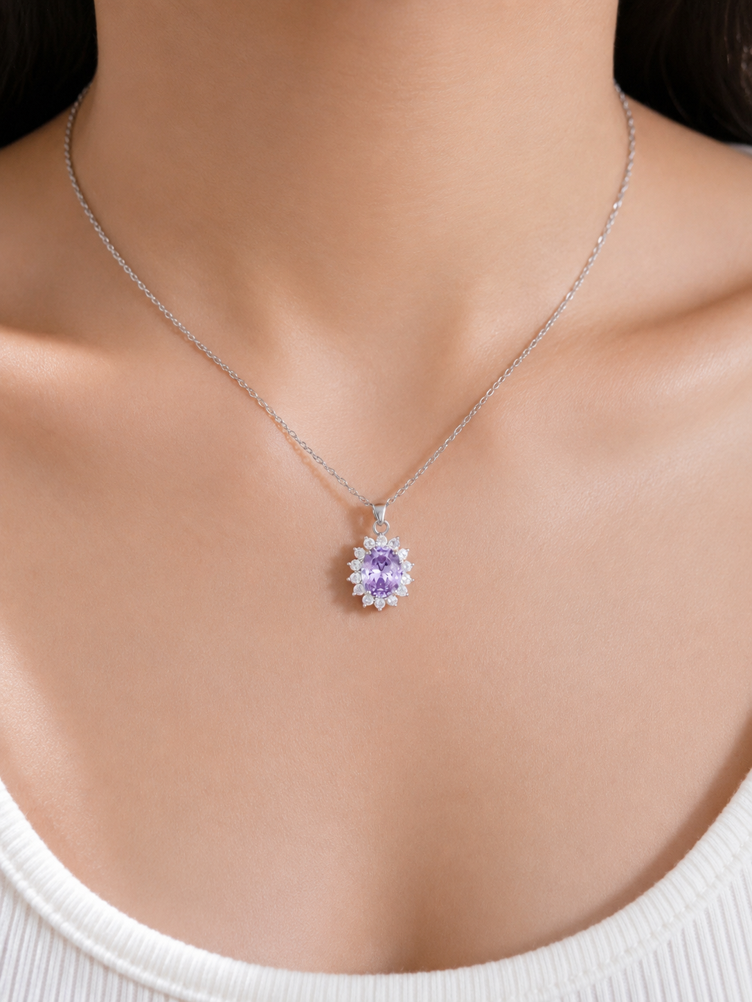 Collana Argento Fiore Kate
