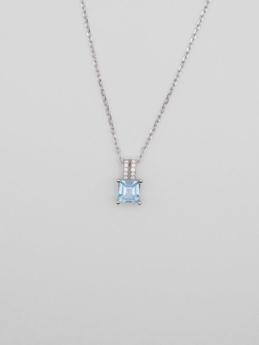 Collana Argento Topazio Square