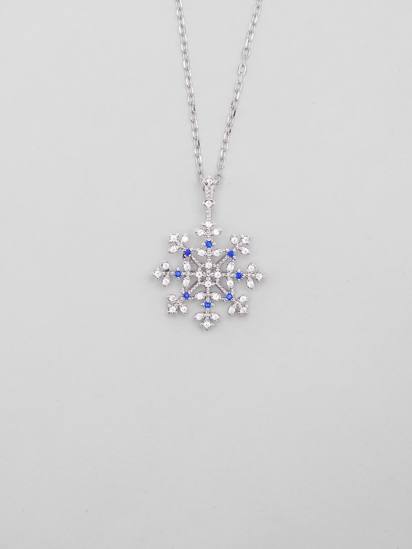 Collana Fiocco di Neve Sky in Argento Rodiato