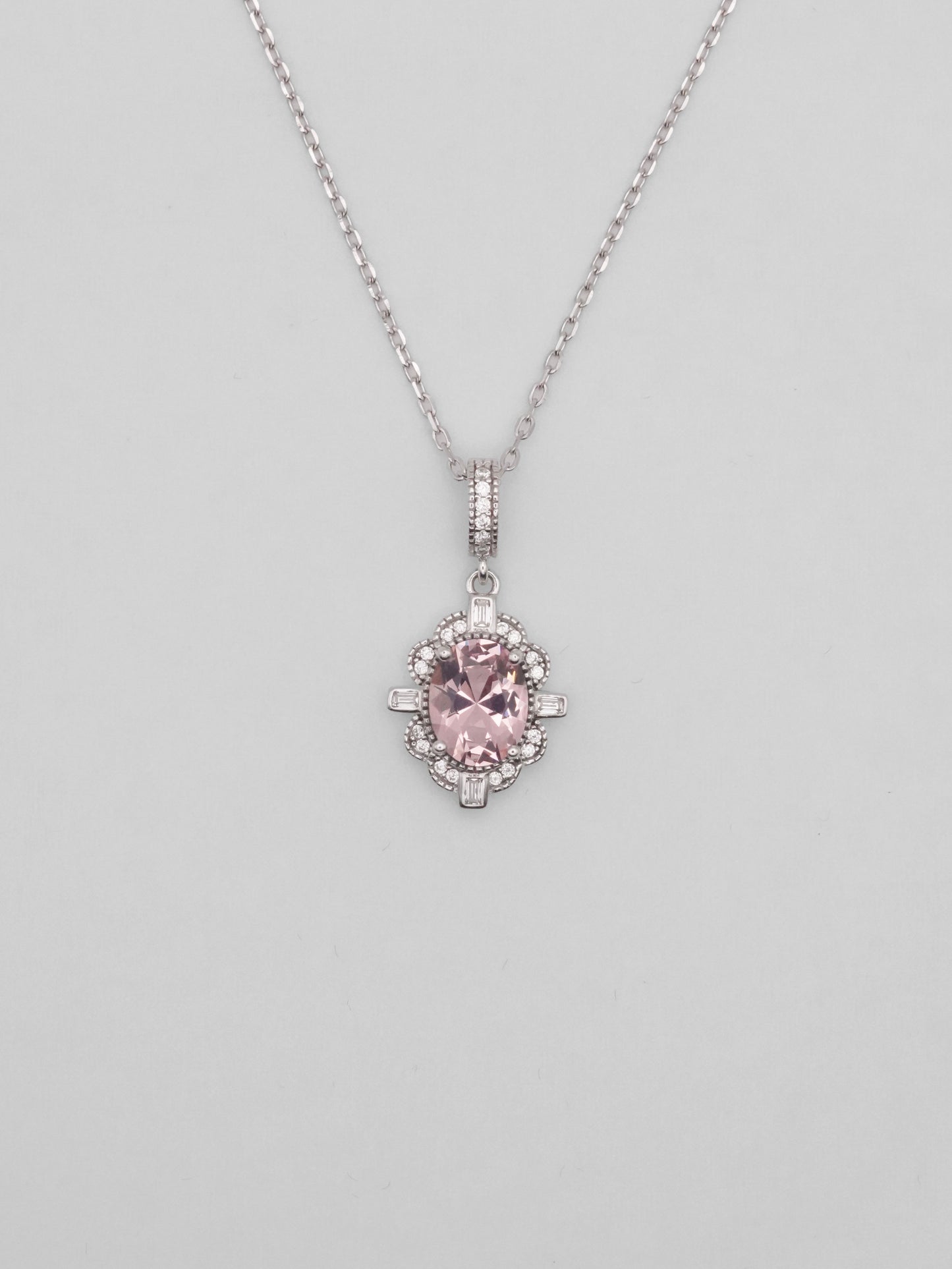 Collana Argento Punto Luce Morganite