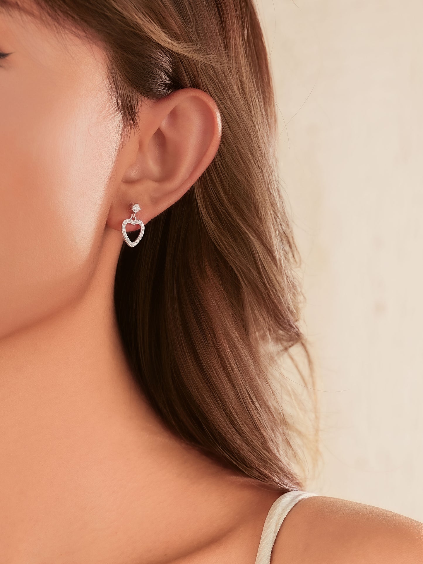 Glamorous Heart Pendant Earrings