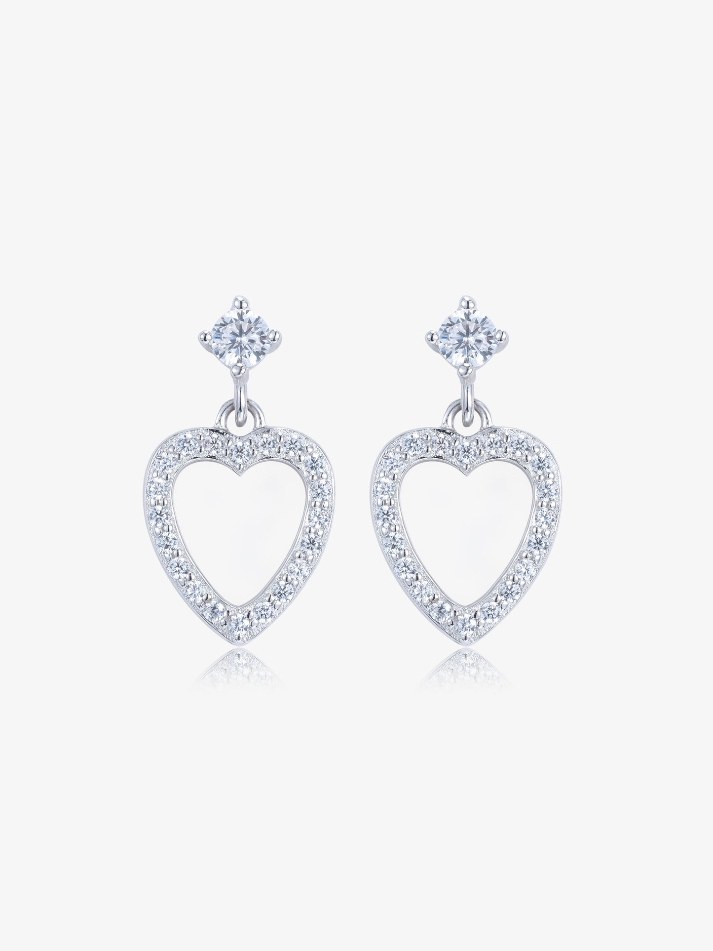 Glamorous Heart Pendant Earrings