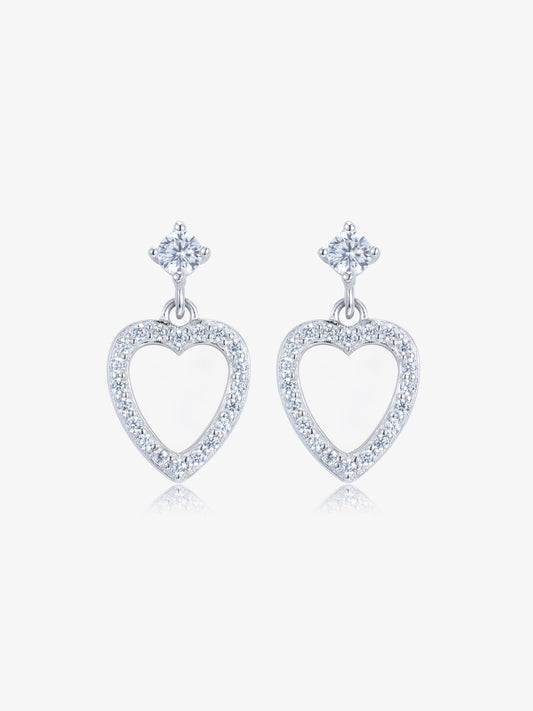 Orecchini Pendenti Cuore Glamour