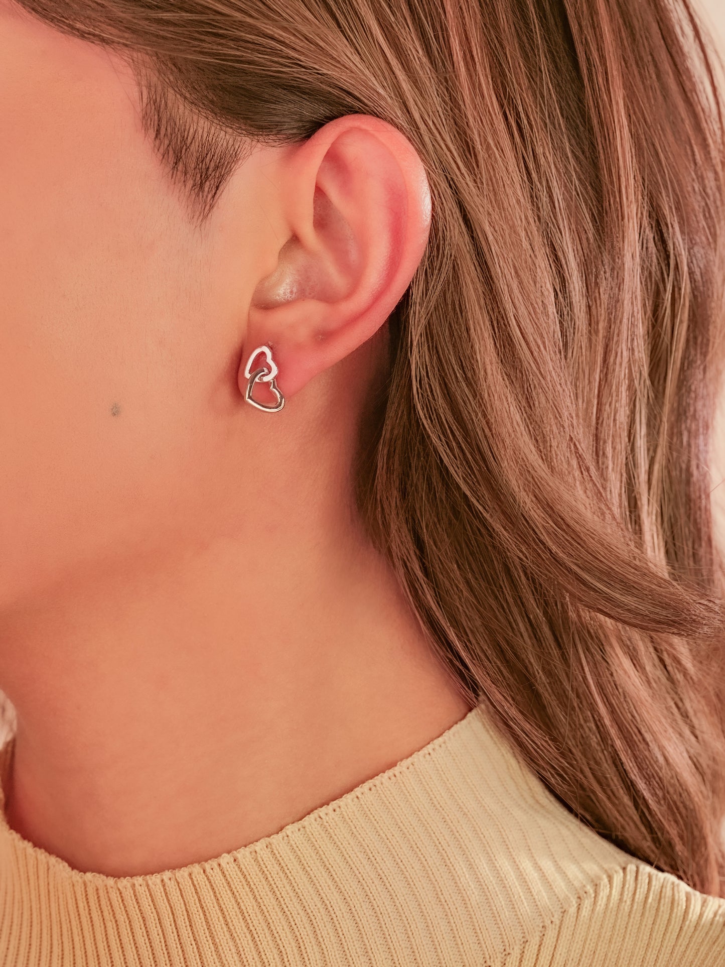 Intertwined Hearts Drop Earrings