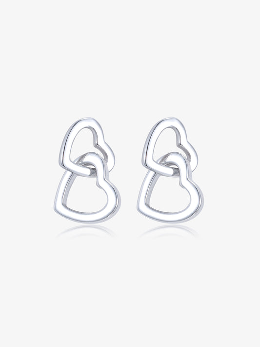 Orecchini Pendenti Cuori Intrecciati