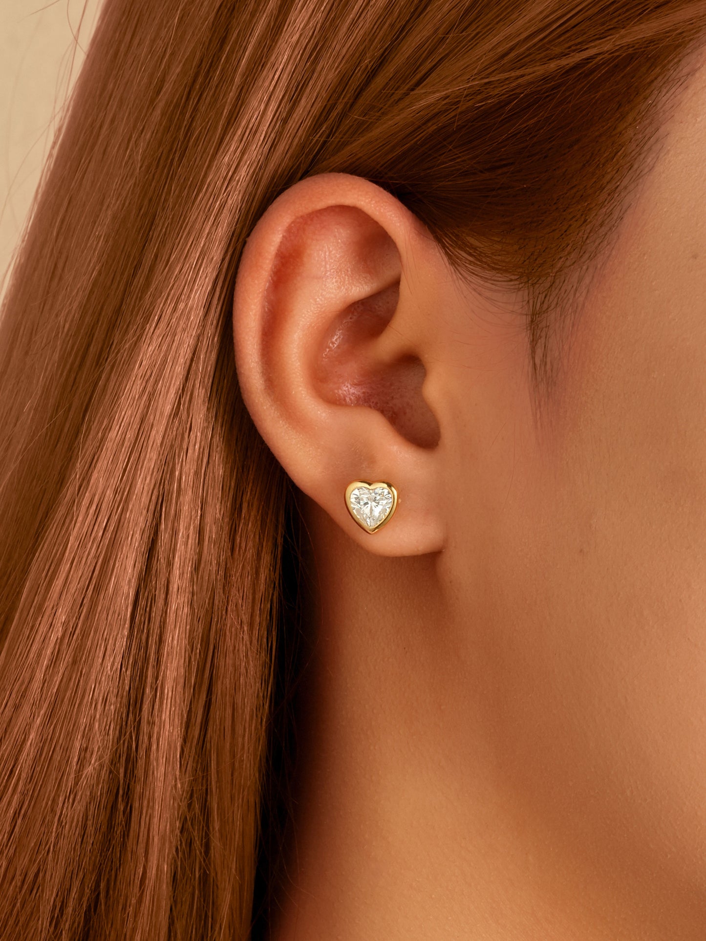 Orecchini Bezel Cuore