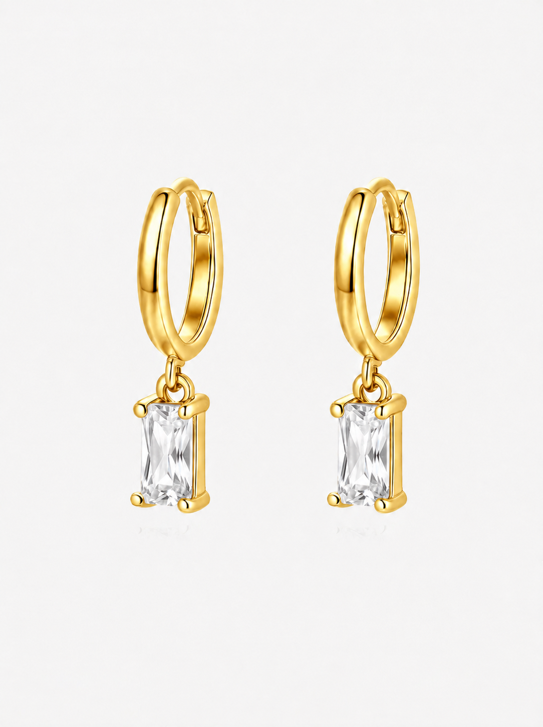 Baguette Hoop Earrings