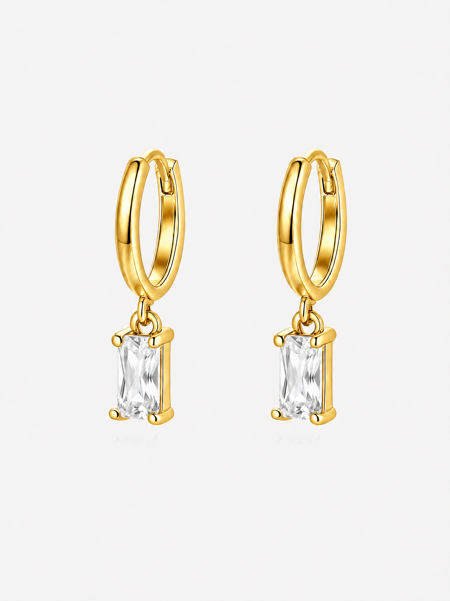 Baguette Hoop Earrings