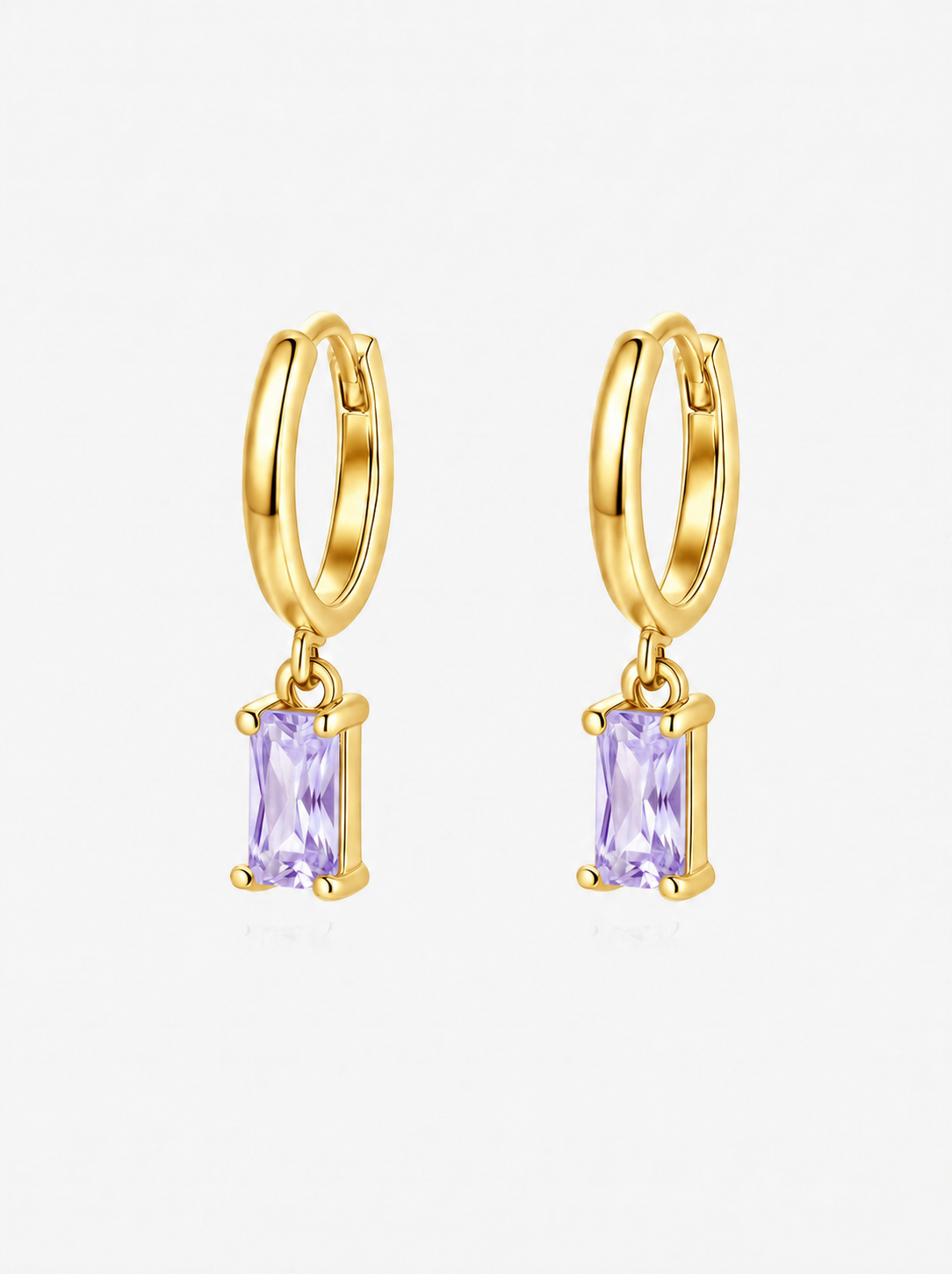 Baguette Hoop Earrings
