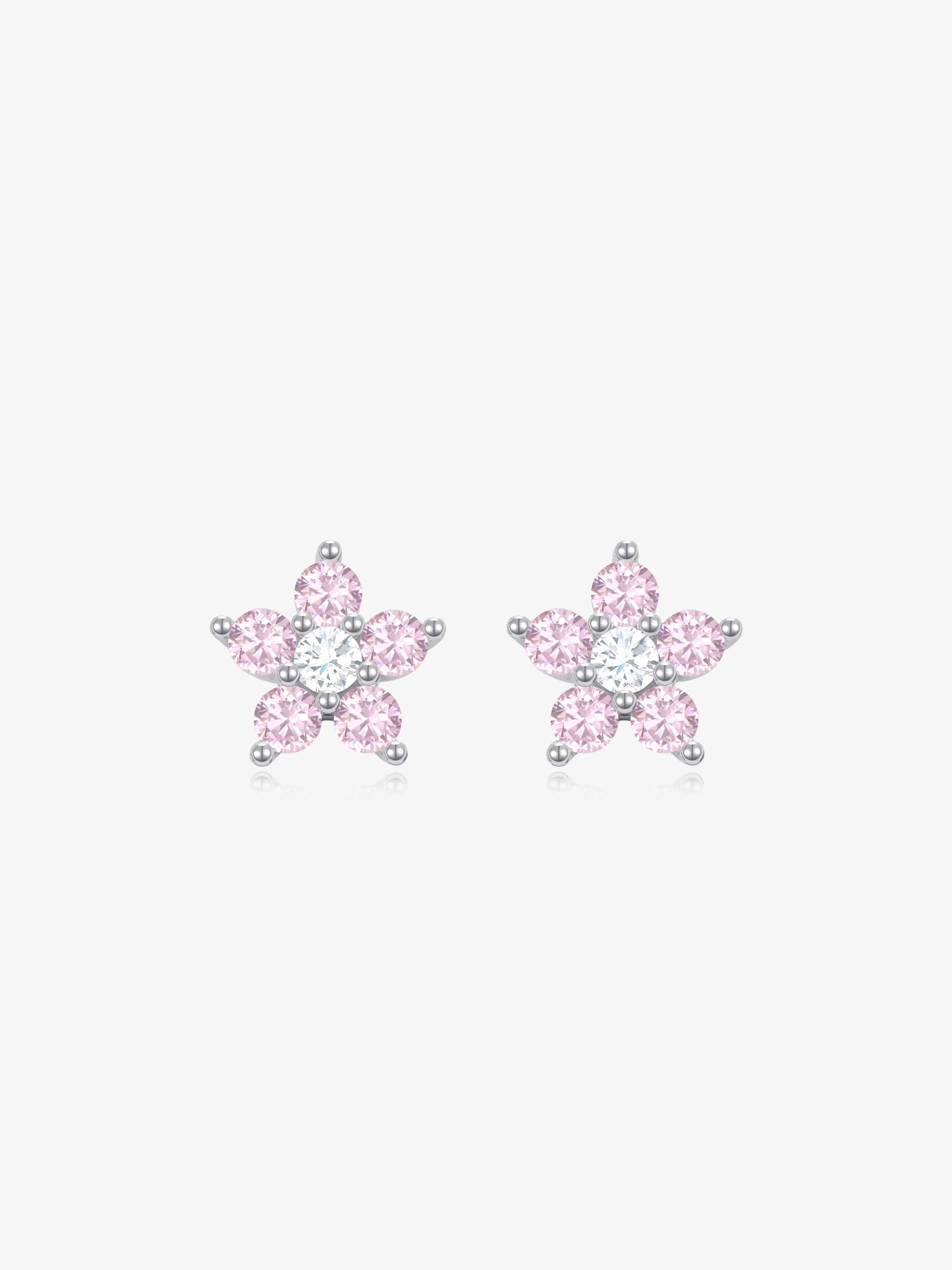 Pink Flower Earrings