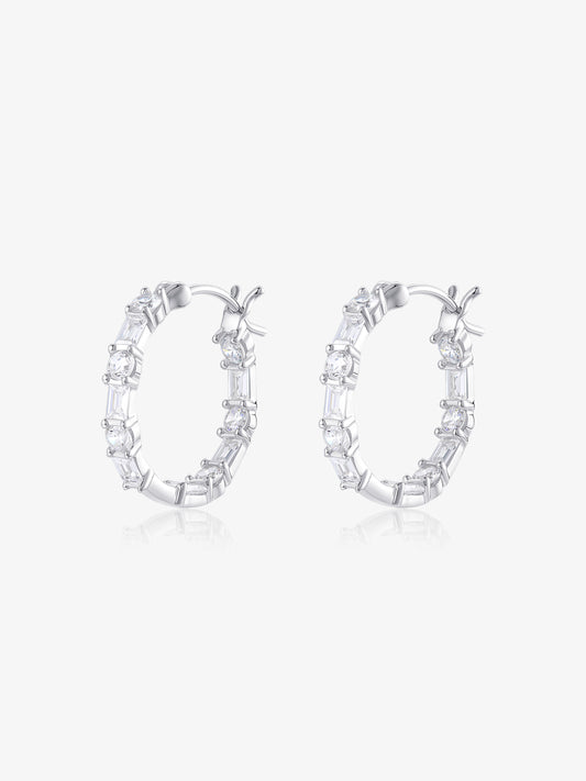 Claire Silver Hoop Earrings