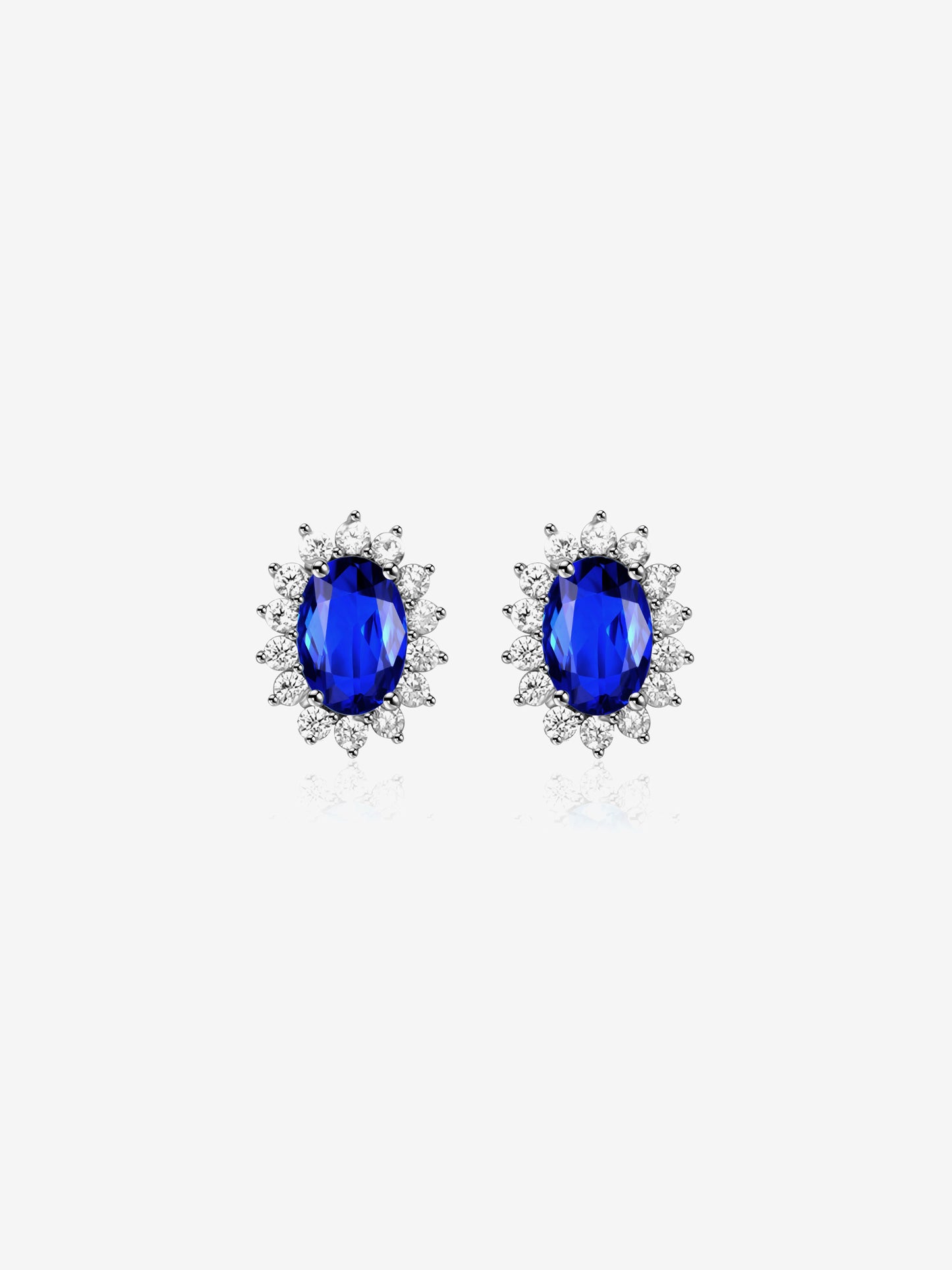 Orecchini Argento Fiore Kate-Zaffiro Blu